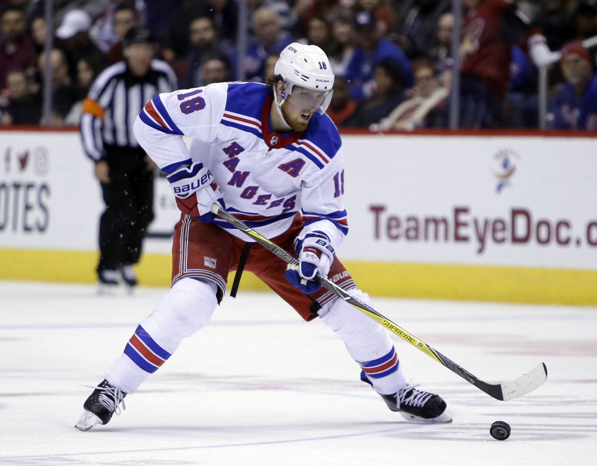Rangers defenseman Marc Staal (18) seems to be comparable to Brandon Carlo: a solid defense-first defenseman.