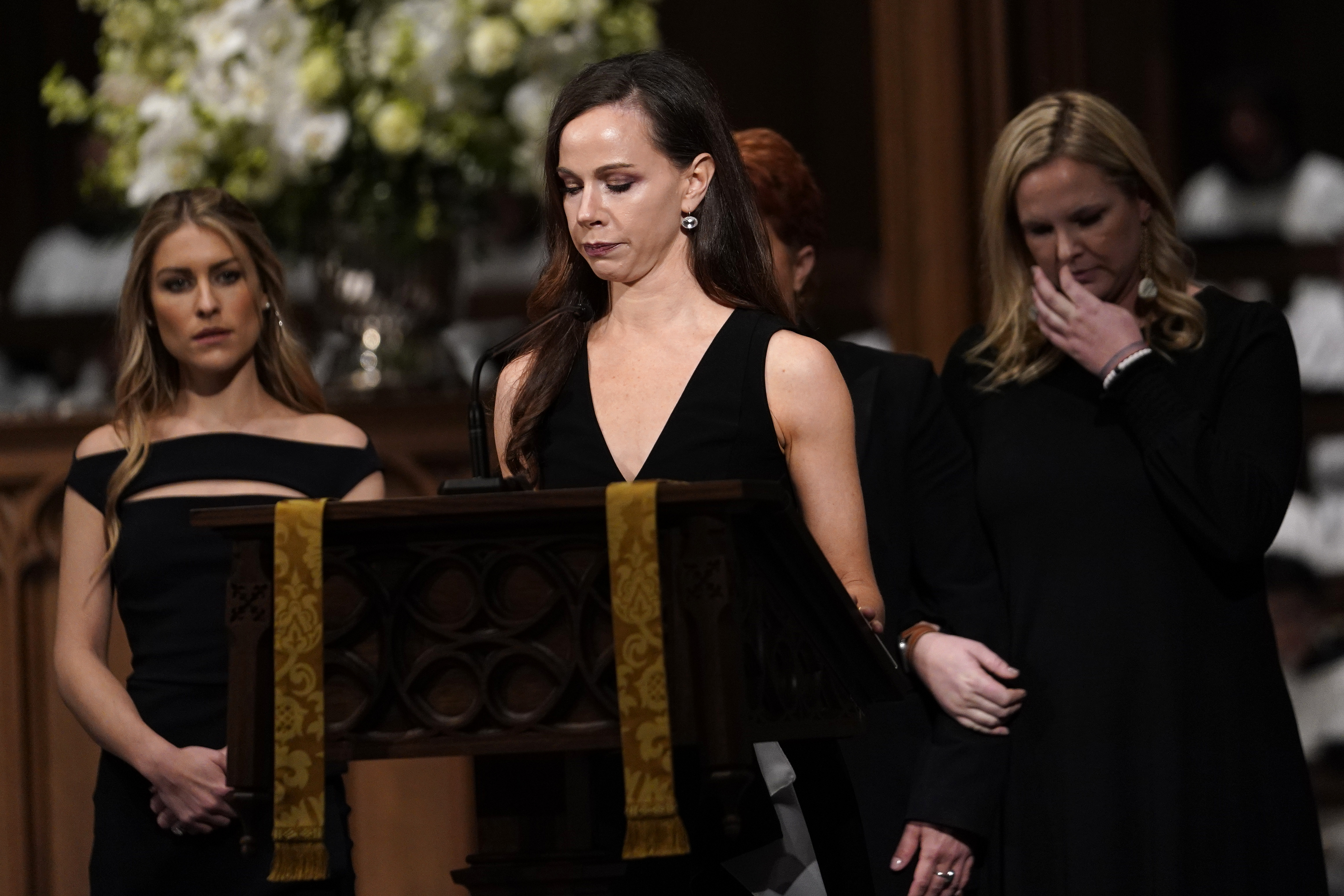 Granddaughter Barbara Pierce Bush read scripture during a funeral service.