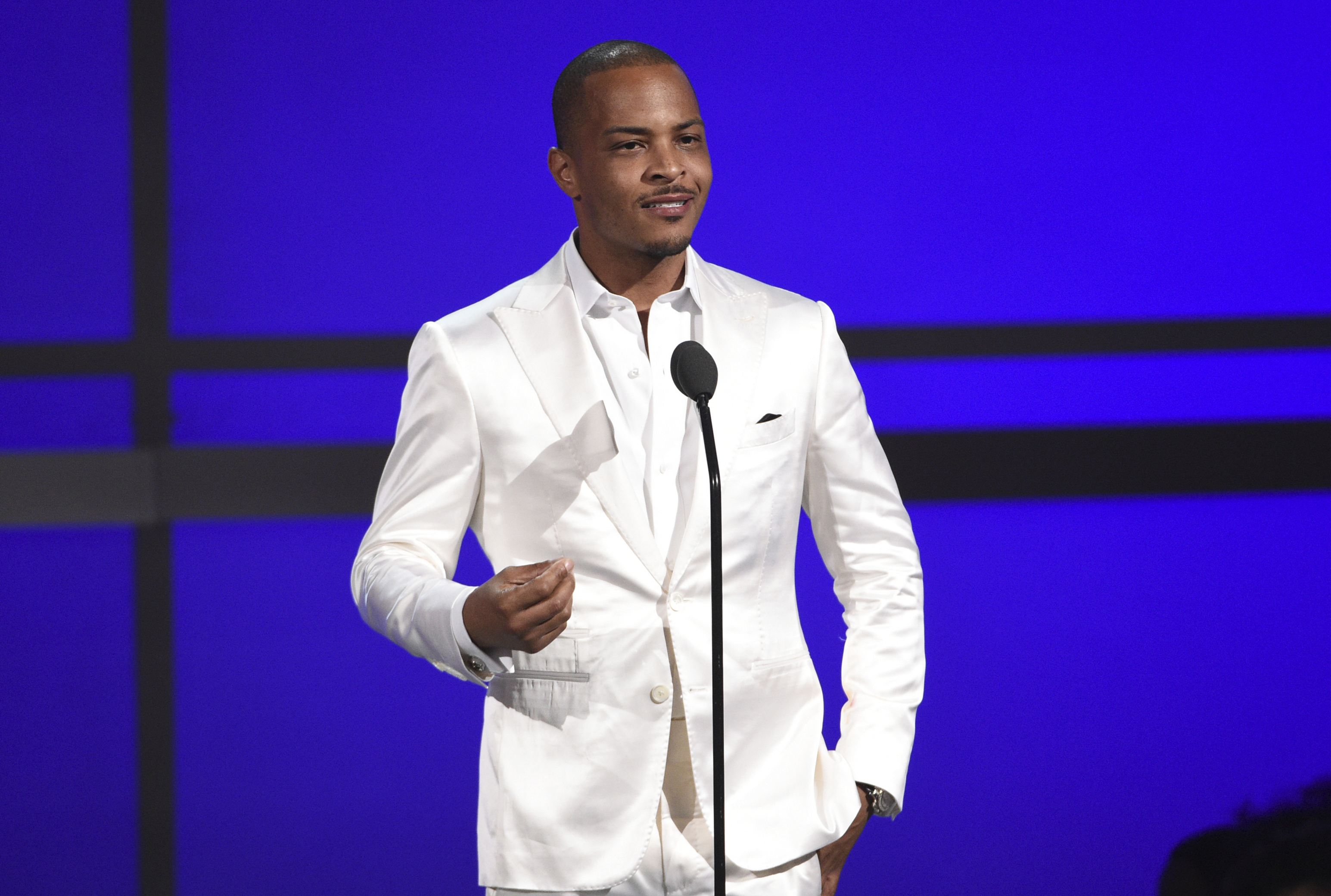 This June 23, 2019 file photo shows Tip "T.I." Harris at the BET Awards in Los Angeles.