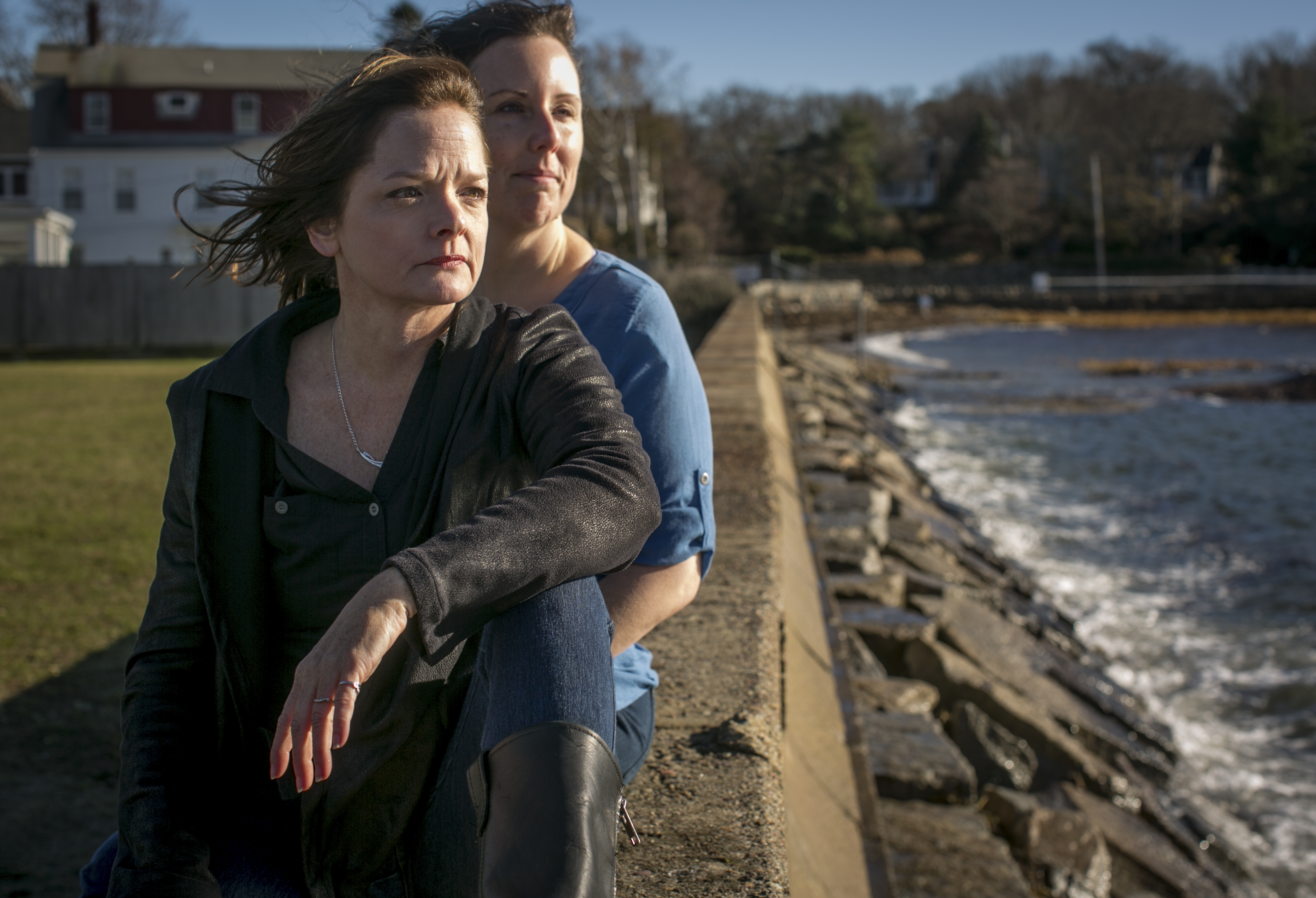 Laura Crook (left) says she was aggressively groped and kissed by Horovitz in 1990. Kim Senko (right) discussed her allegations against the playwright with The New York Times.