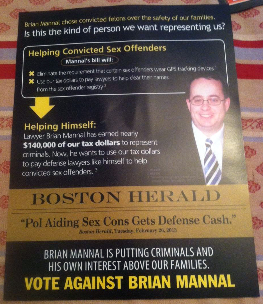Jobs First circulated a mailer that accused Representative Brian Mannal of trying to capitalize on his own legislation.