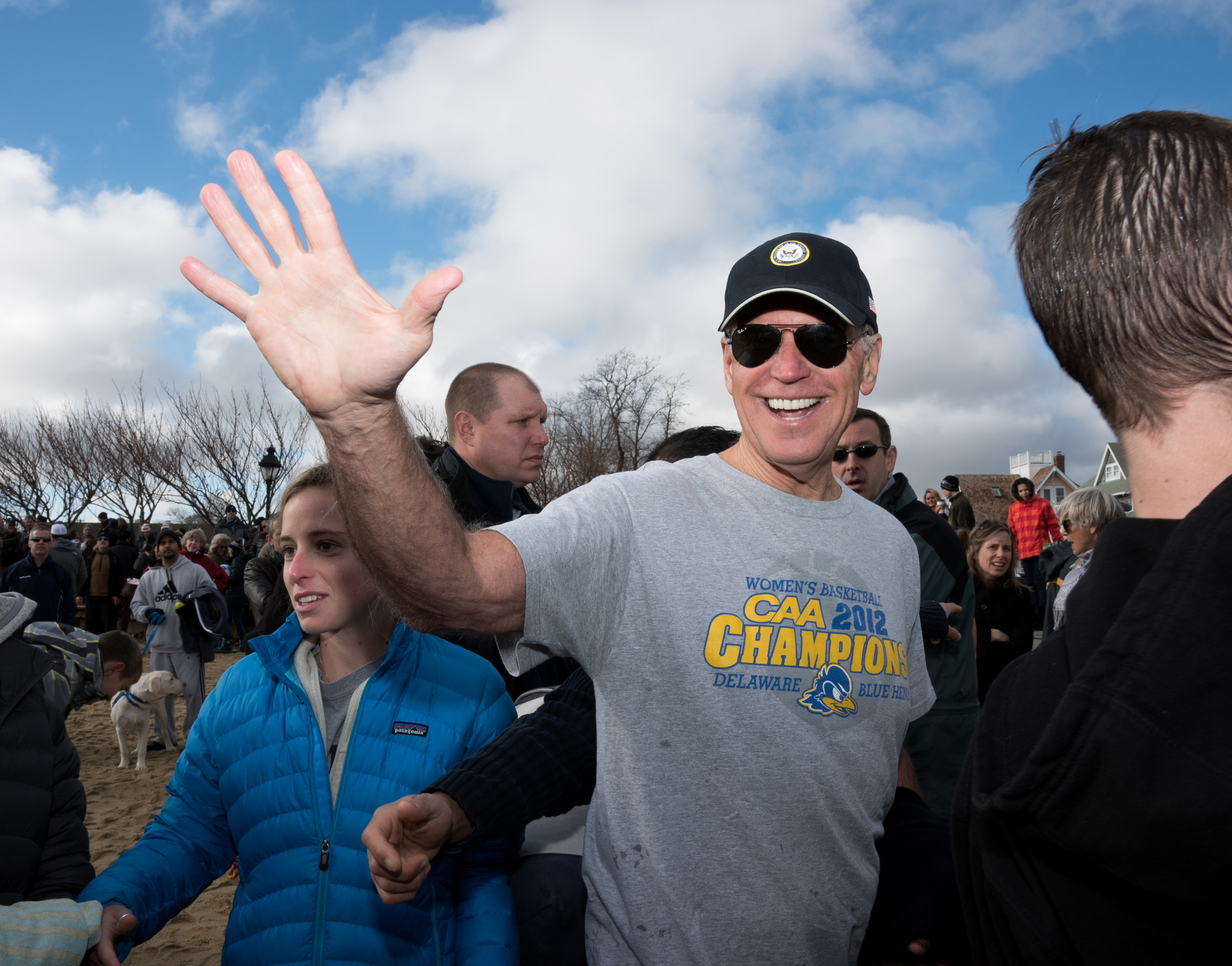 Among those at the Nantucket Atheneum’s annual Turkey Plunge fundraiser was Vice President Joe Biden.
