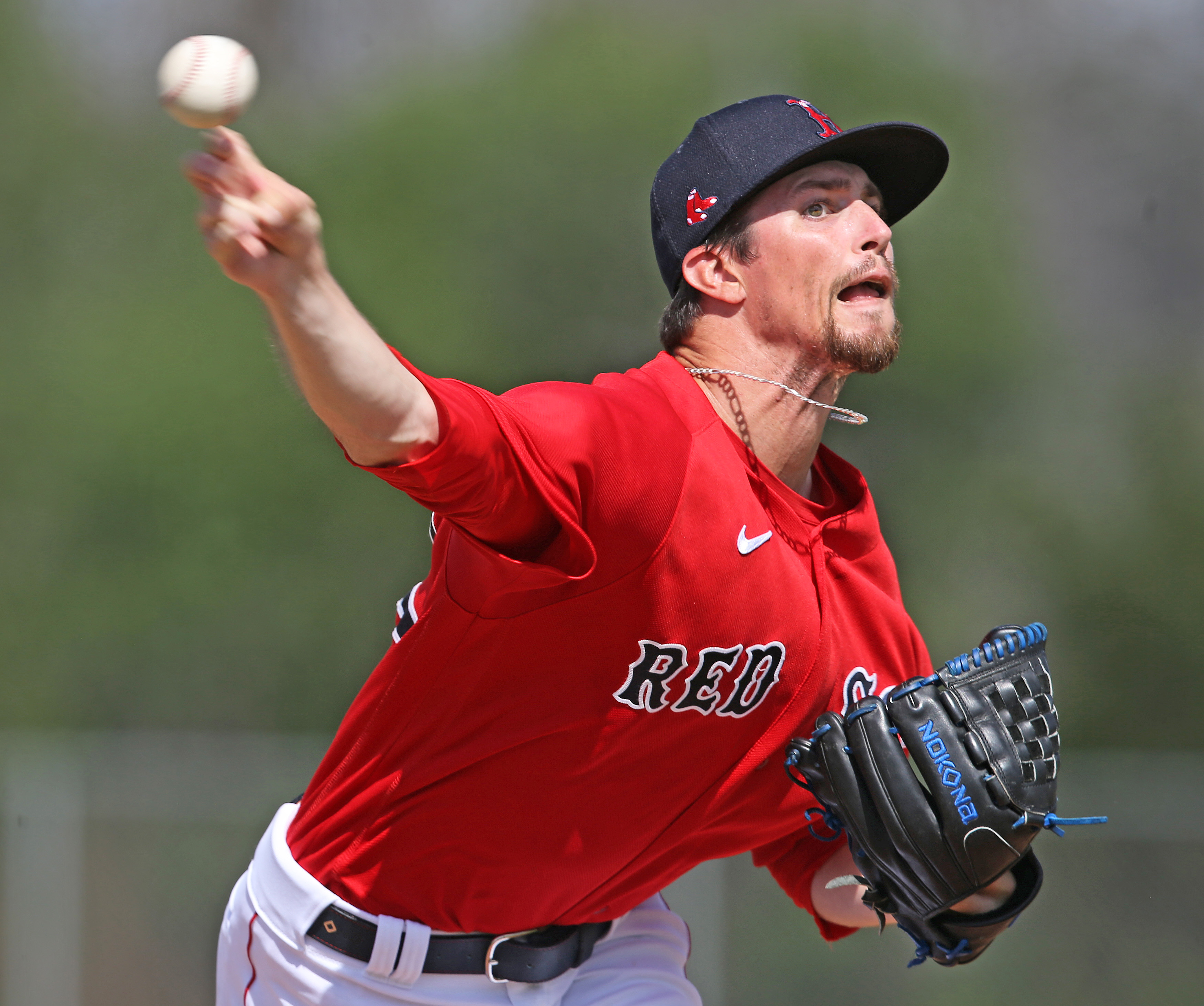 Chris Mazza got his first start of the spring Sunday against the Orioles.