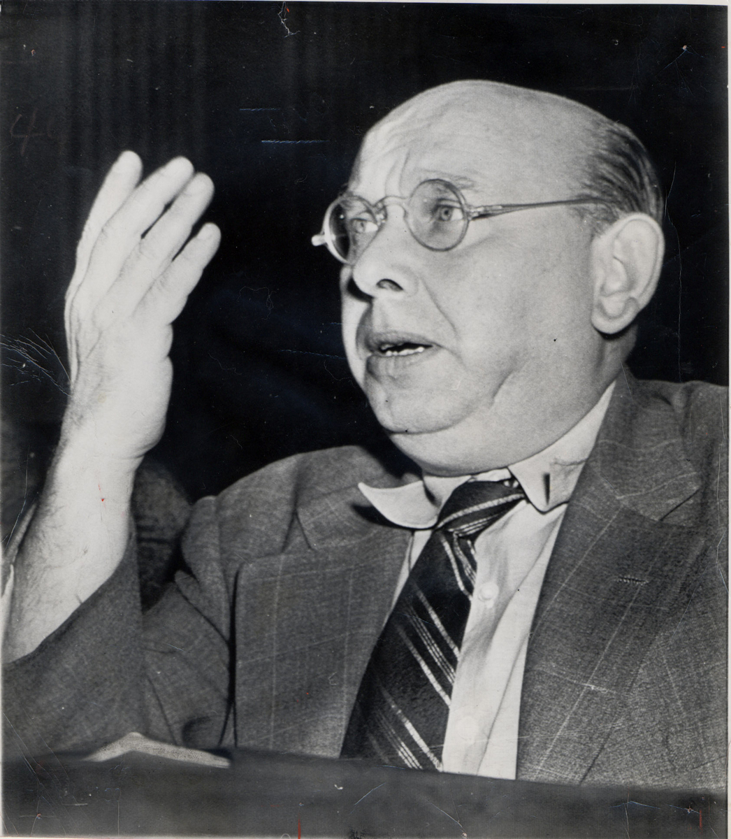 Under attack for his socialist beliefs, composer Hanns Eisler testified before the House Un-American Activities Committee in September 1947. He was deported in 1948.
