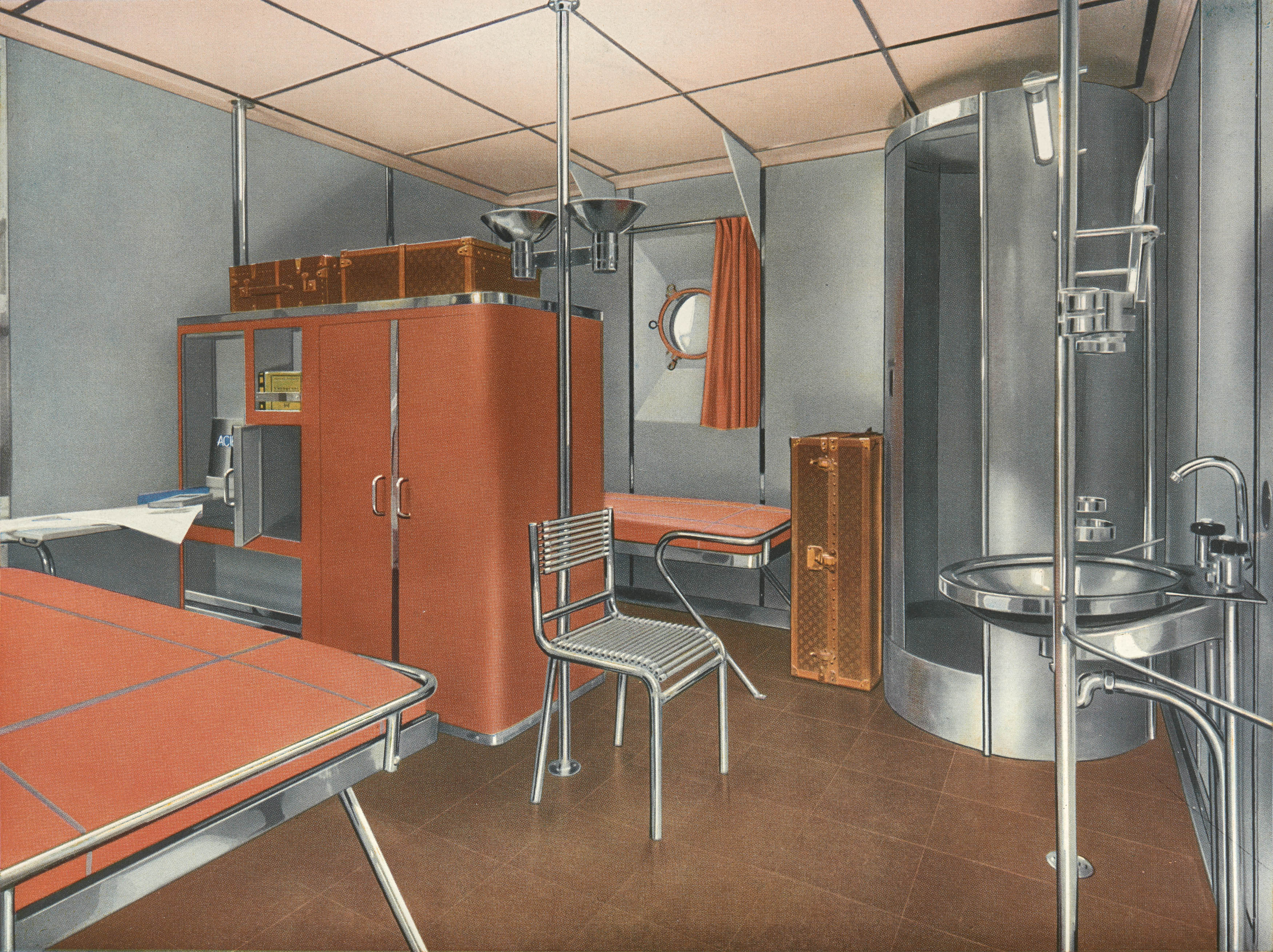 A first-class steel cabin design from a 1930s liner.