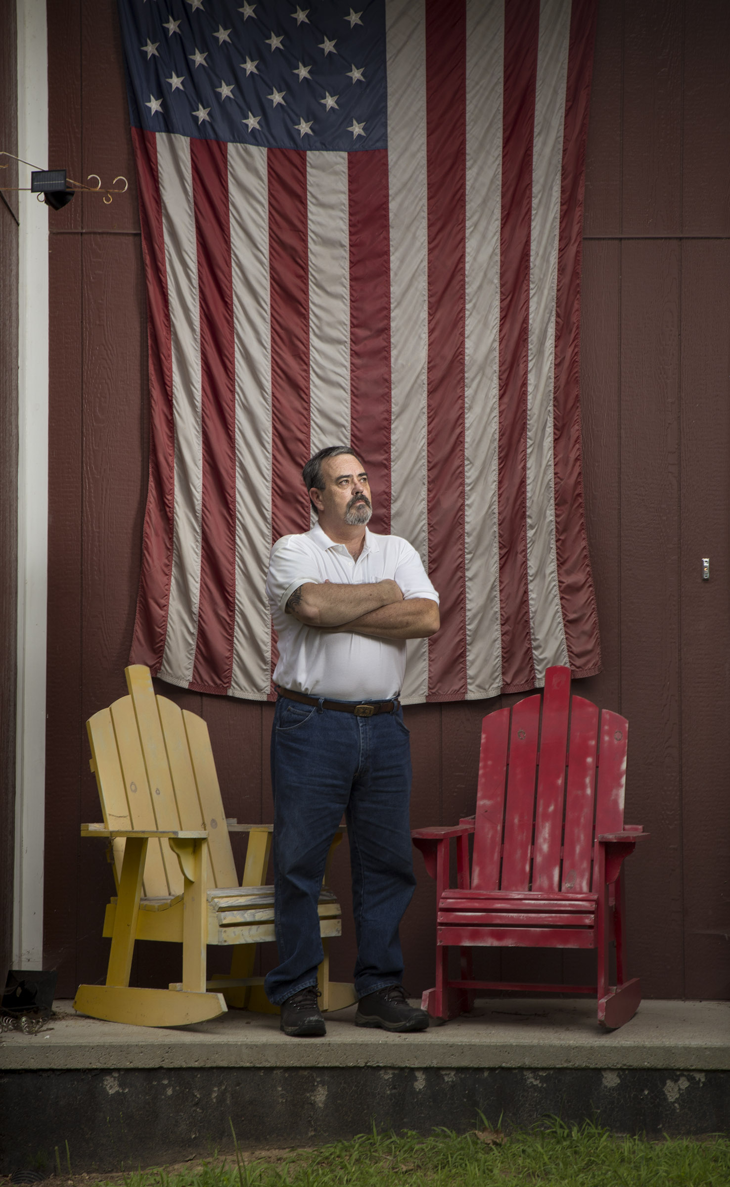 Frank DeCota stood on his front porch at his Southbridge home.