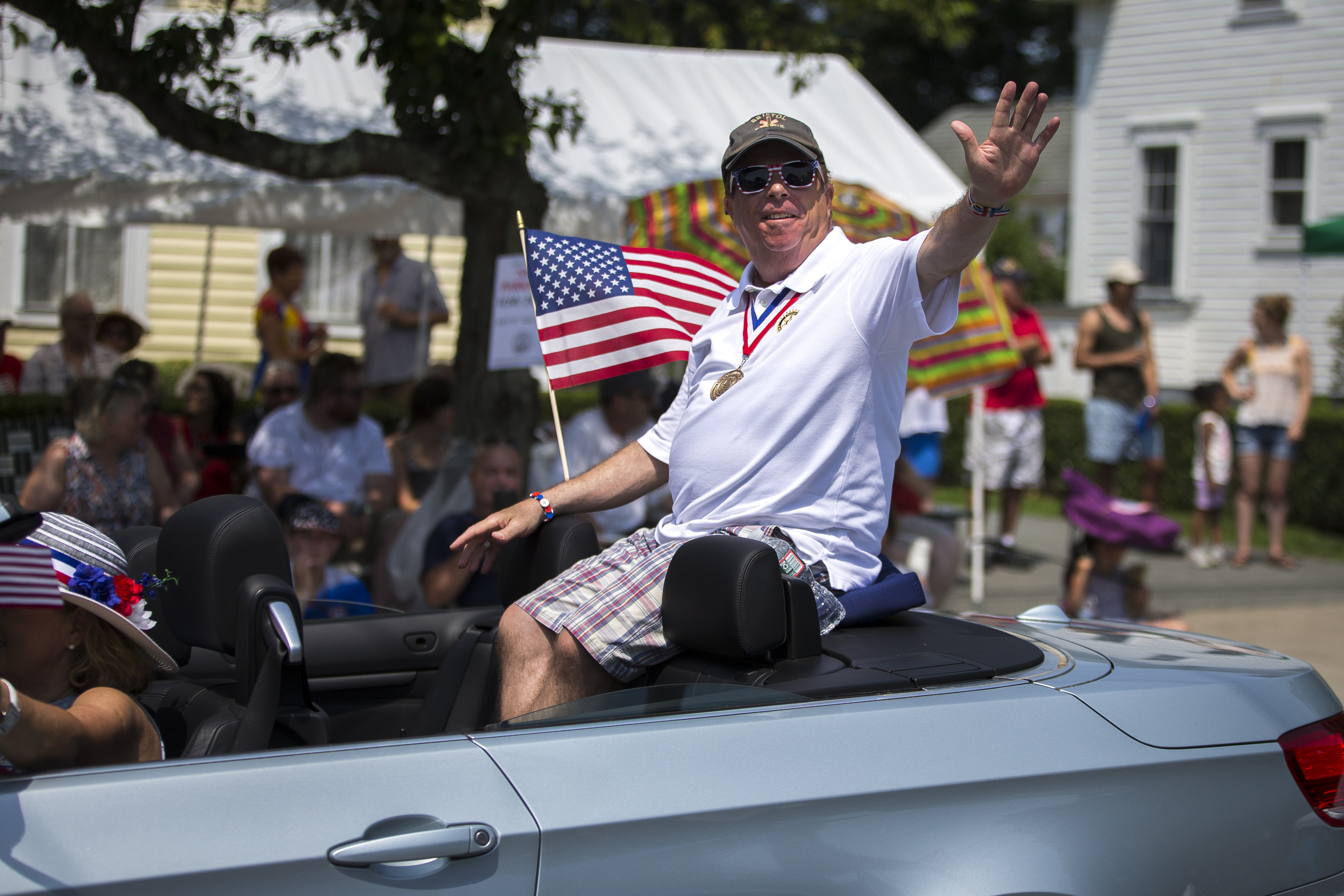 David E. Barboza during the 234th Fourth of July Celebration Parade in Bristol, R.I. in July.