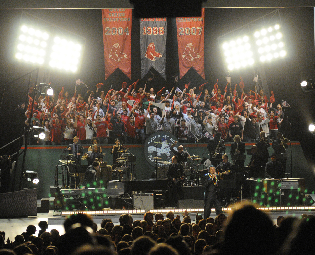 Smokey Robinson performing “Sweet Caroline’’ with Red Sox fans at the Kennedy Center Honors taping.