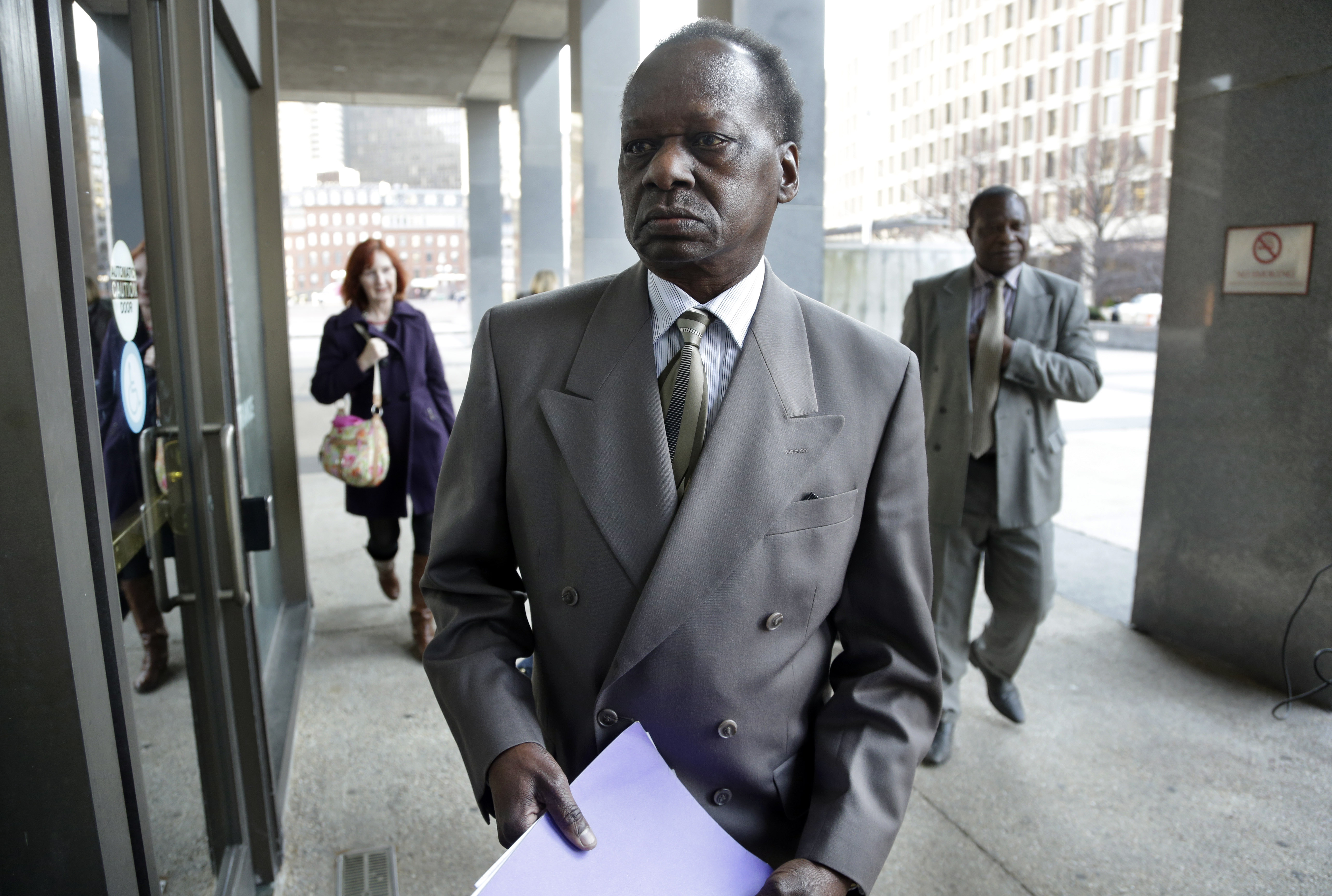 Onyango Obama, President Obama's Kenyan-born uncle, arrived at US Immigration Court for a deportation hearing.