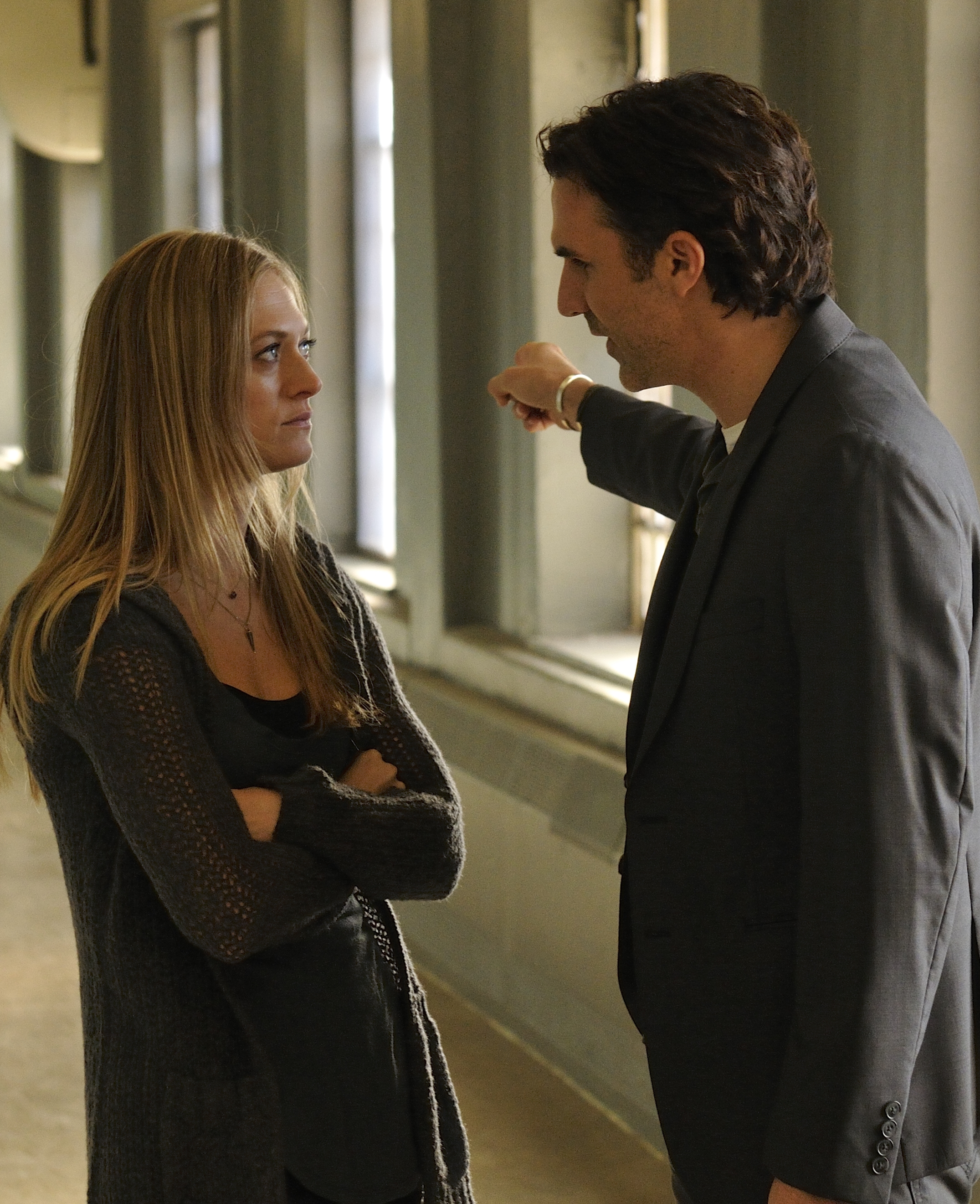 Marin Ireland and Paul Schneider (pictured) and Damon Gupton (below) in WE tv’s new drama “The Divide,” about death row and the justice system.
