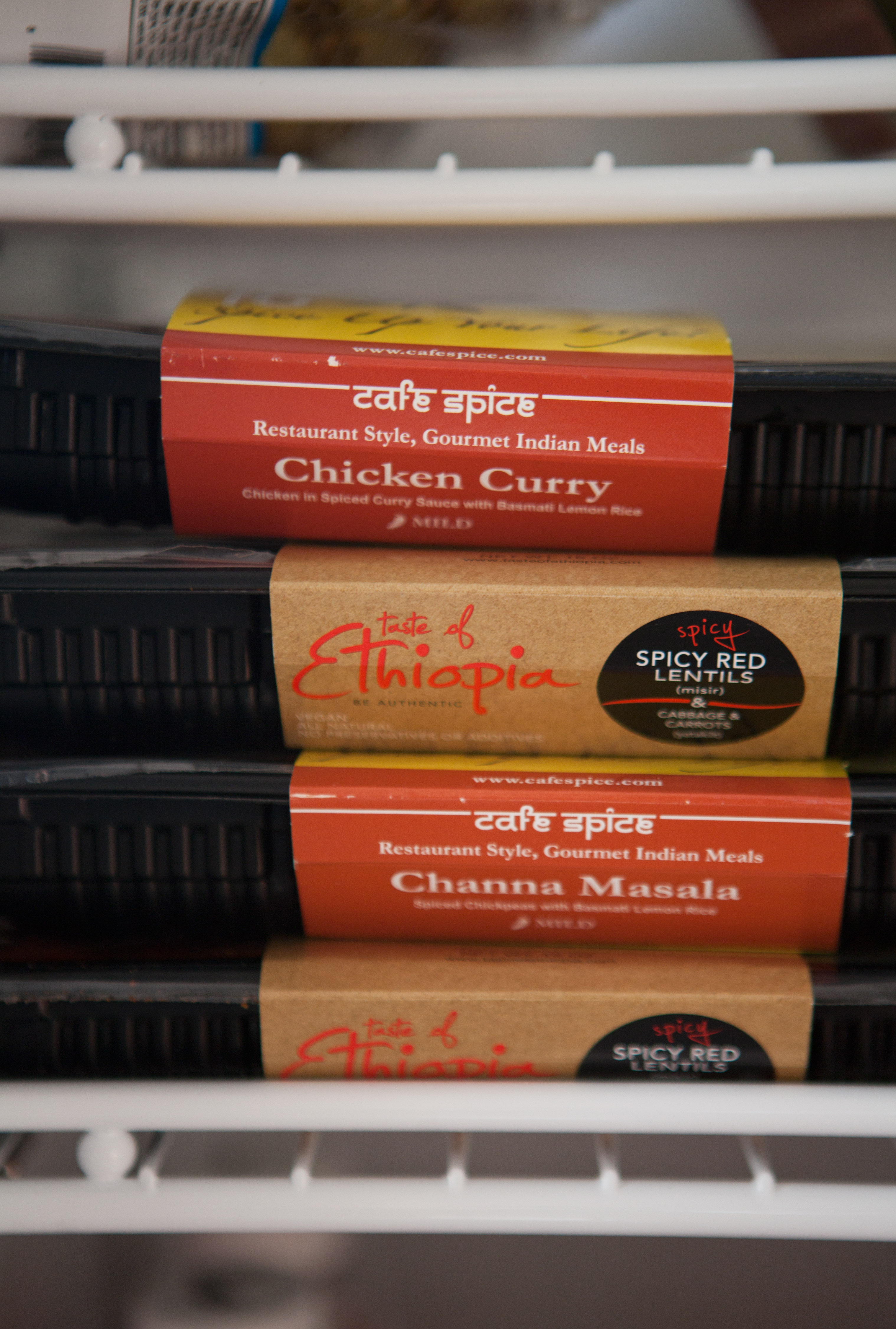 A variety of healthy ethnic entrees available in the LeanBox.