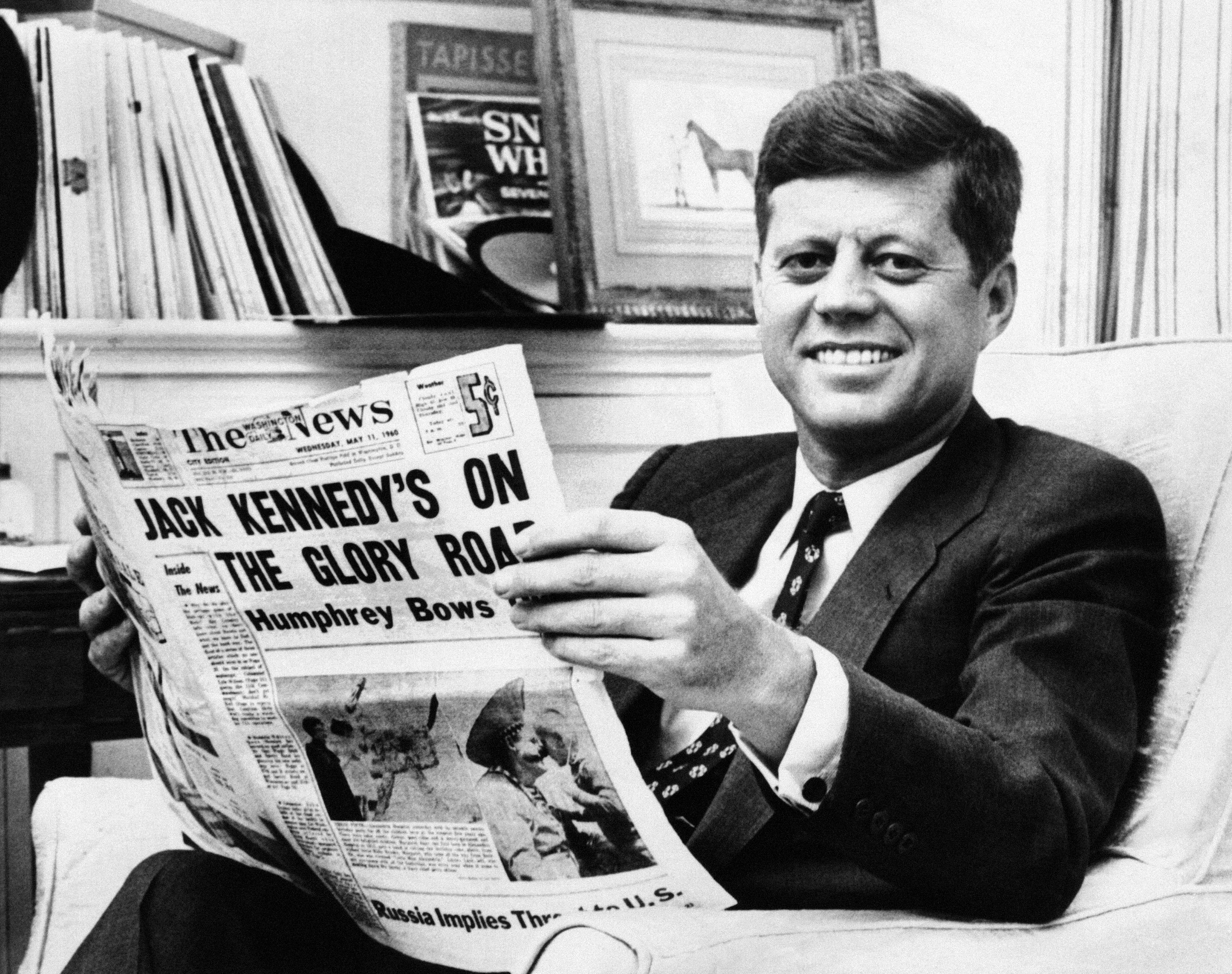 In a scene from the 1960 documentary film “Primary,” then-Senator John Kennedy after he became the front-runner for the 1960 Democratic presidential nomination.