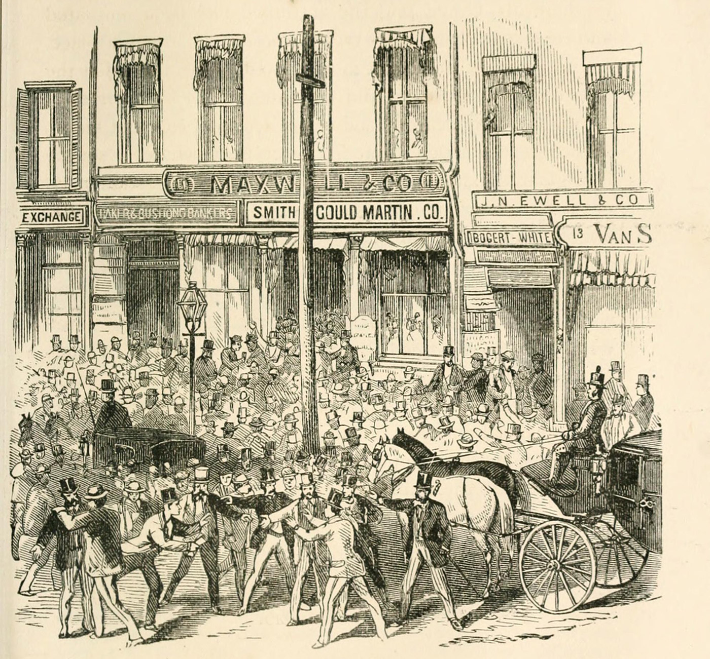 Black Friday 1869, when the price of gold collapsed in part because of James Fisk’s speculation.