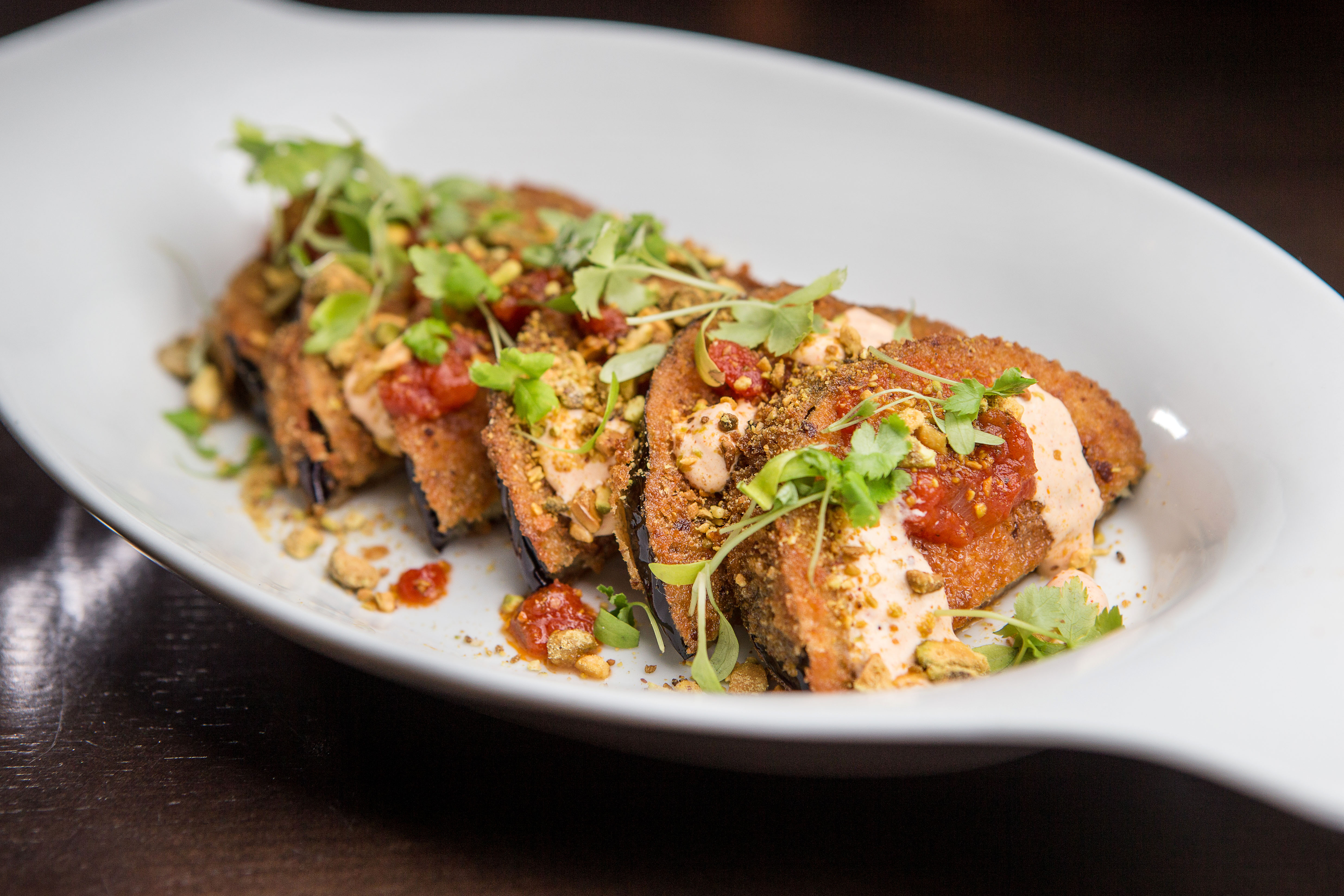Crunchy eggplant.