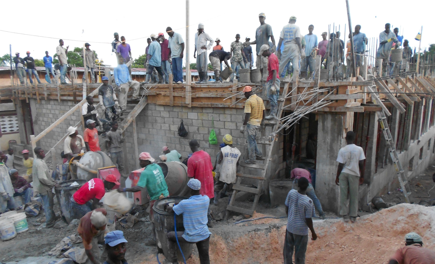 The Mission of Hope school during construction.