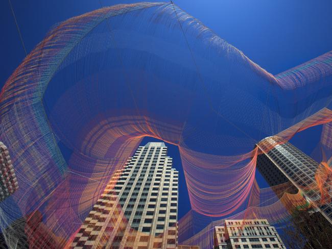The sculpture emerged from an impossibly small wooden crate, hoisted, inch by inch and crane by crane, to span roughly half an acre in the air.