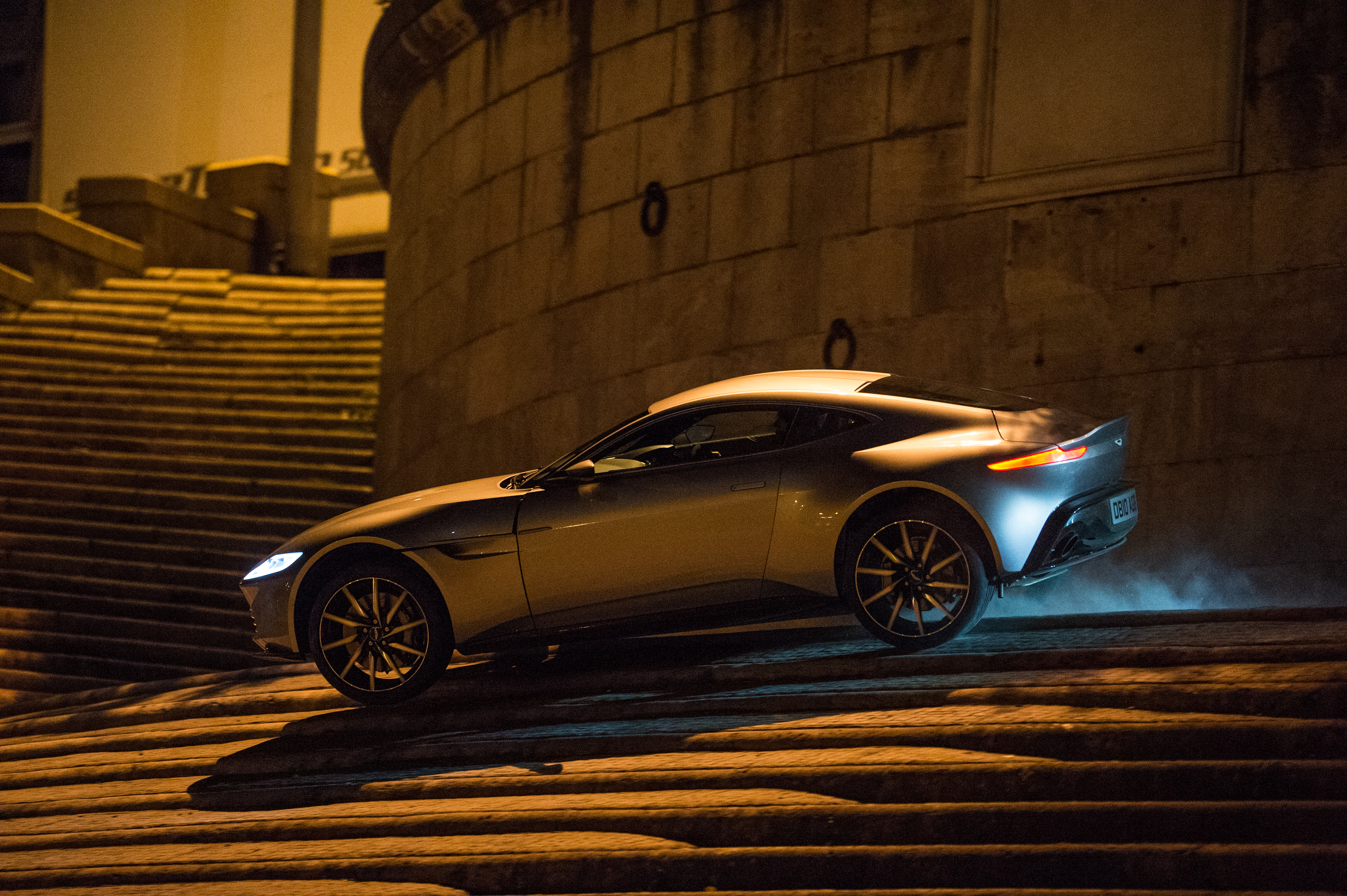 The Aston Martin DB10 (above) was produced specifically for use in “Spectre.” Earlier Aston Martin models appeared in “Thunderball” (below) and “On Her Majesty’s Secret Service” (bottom).