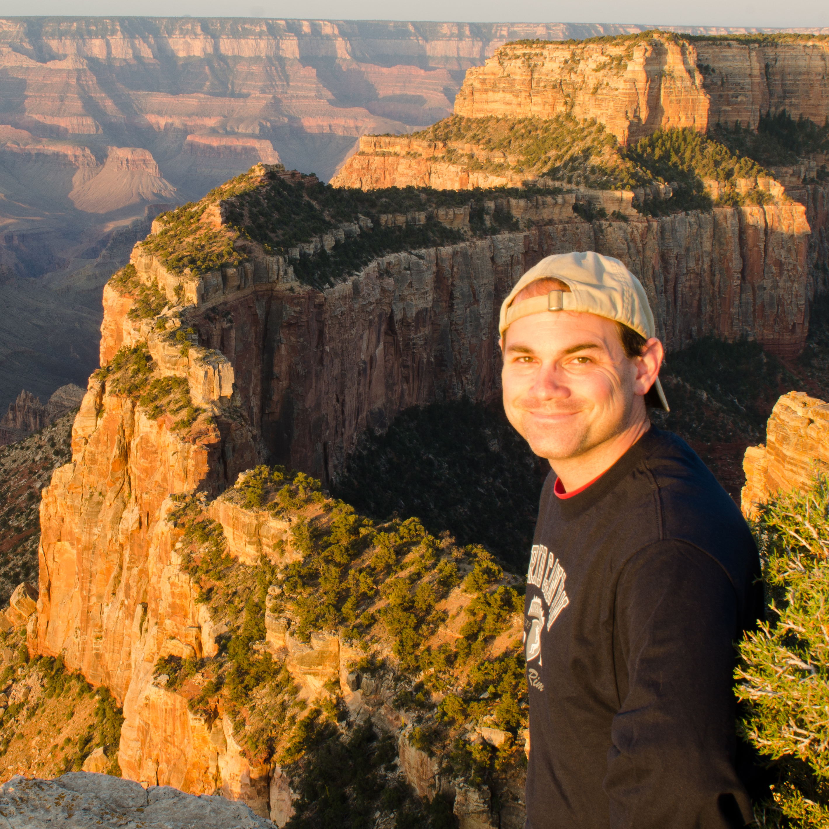 A self-portrait of Greg Lessard, taken at the Grand Canyon.