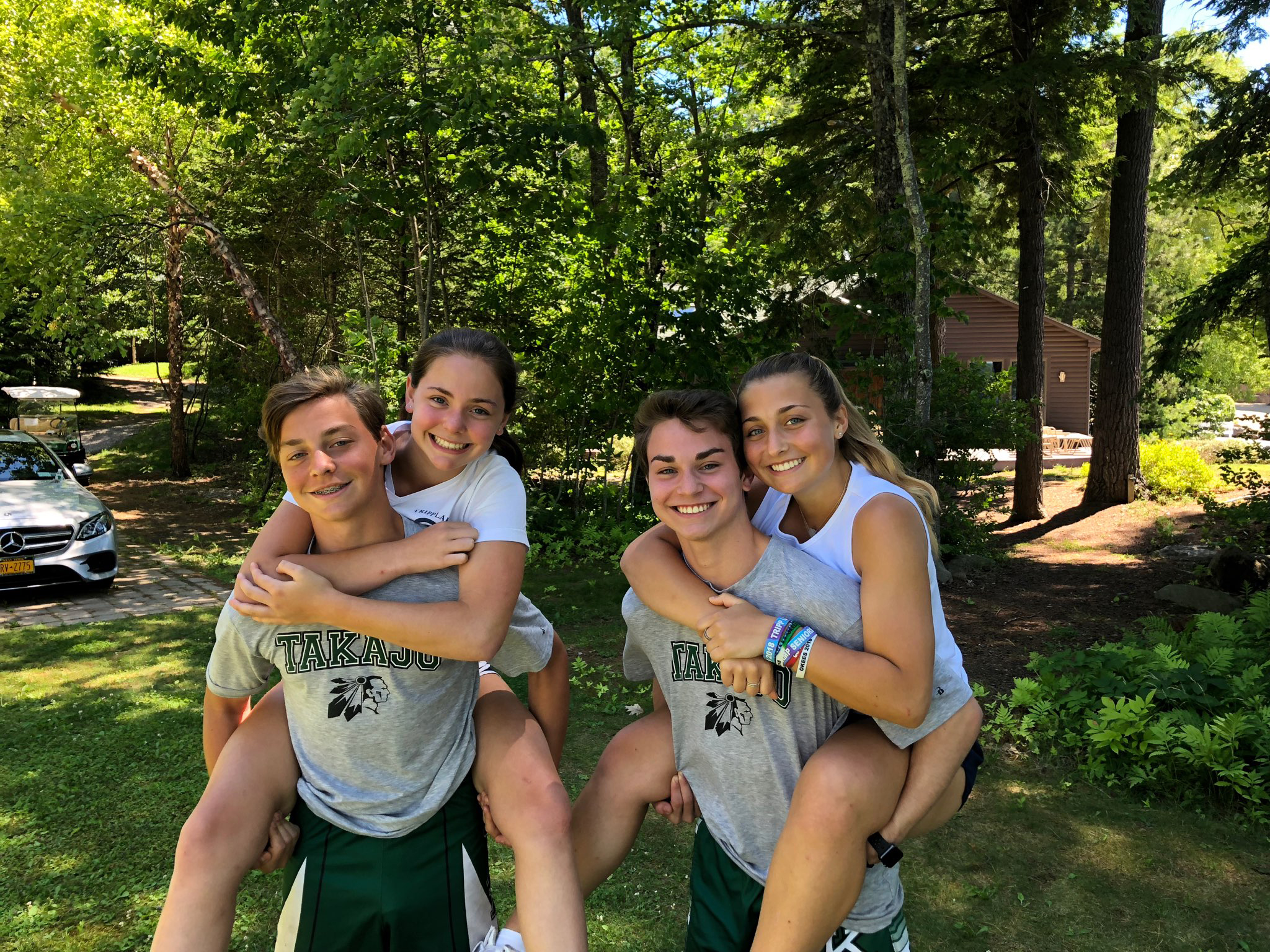 Lunden’s two sets of twins at Camp Takajo, the Naples, Maine, summer camp owned by their father.