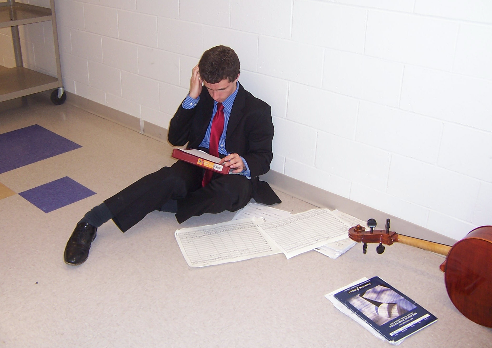 Matthew Aucoin revised a score backstage during a 2007 performance.