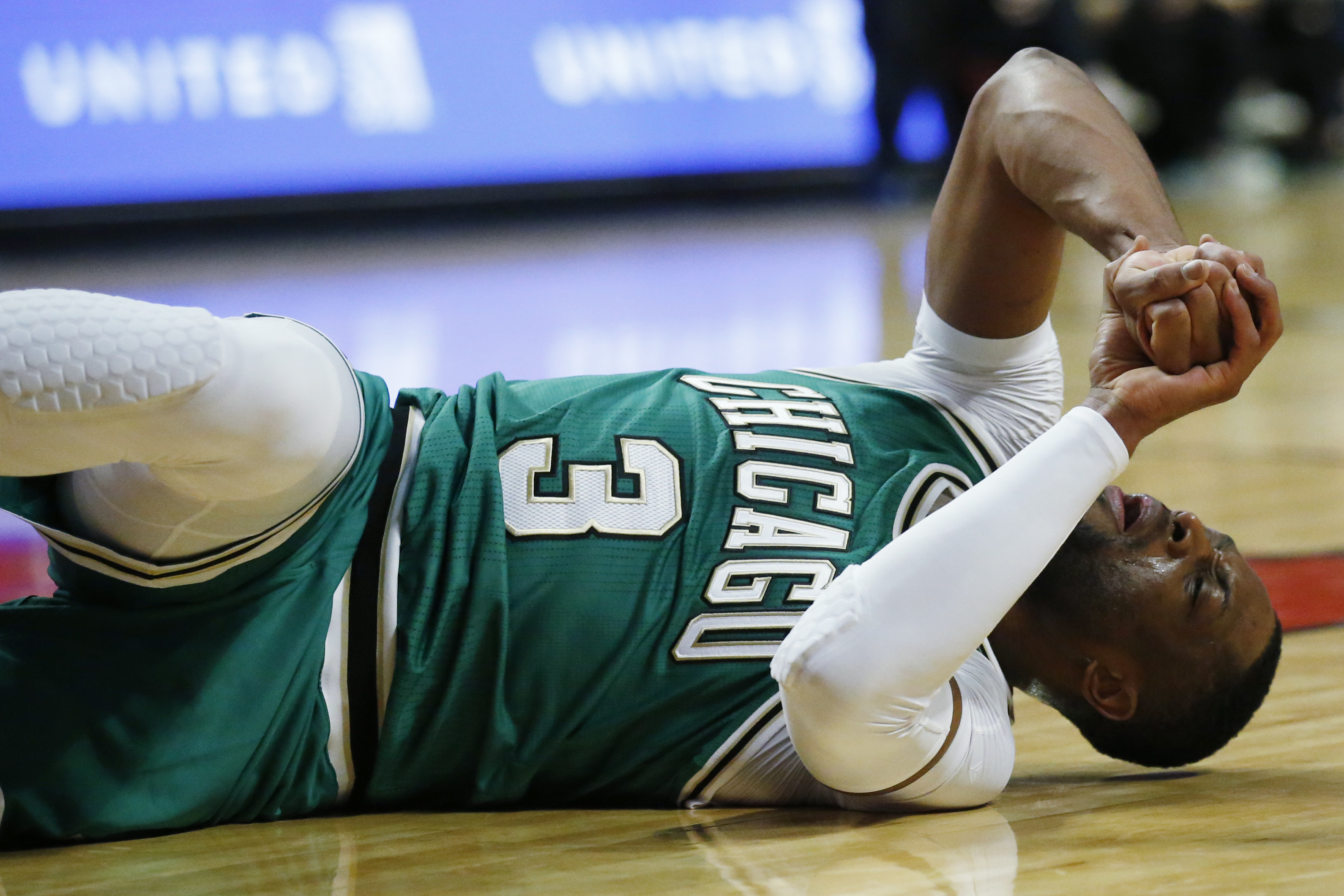 Dwyane Wade fractured his elbow against Memphis.