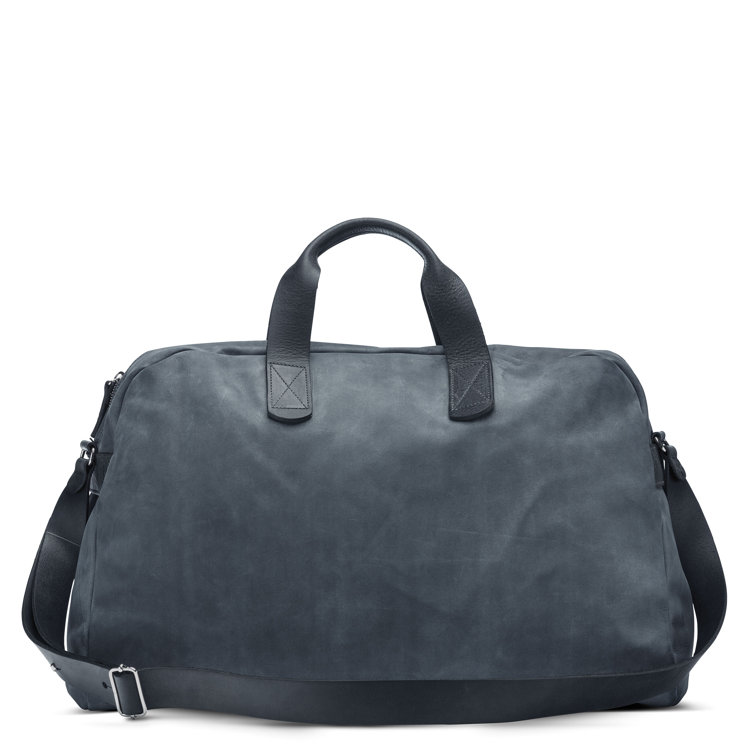 "LU 11 48 HR" leather duffel
