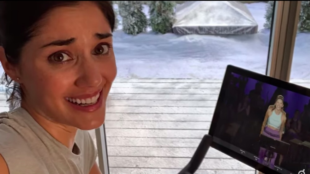 A screenshot from a recent ad for Peloton, featuring “Grace from Boston.”