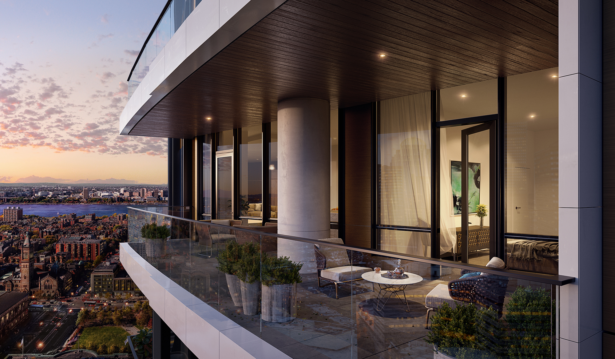 A rendering of Raffles, a 33-story hotel in Back Bay set to open in 2022.