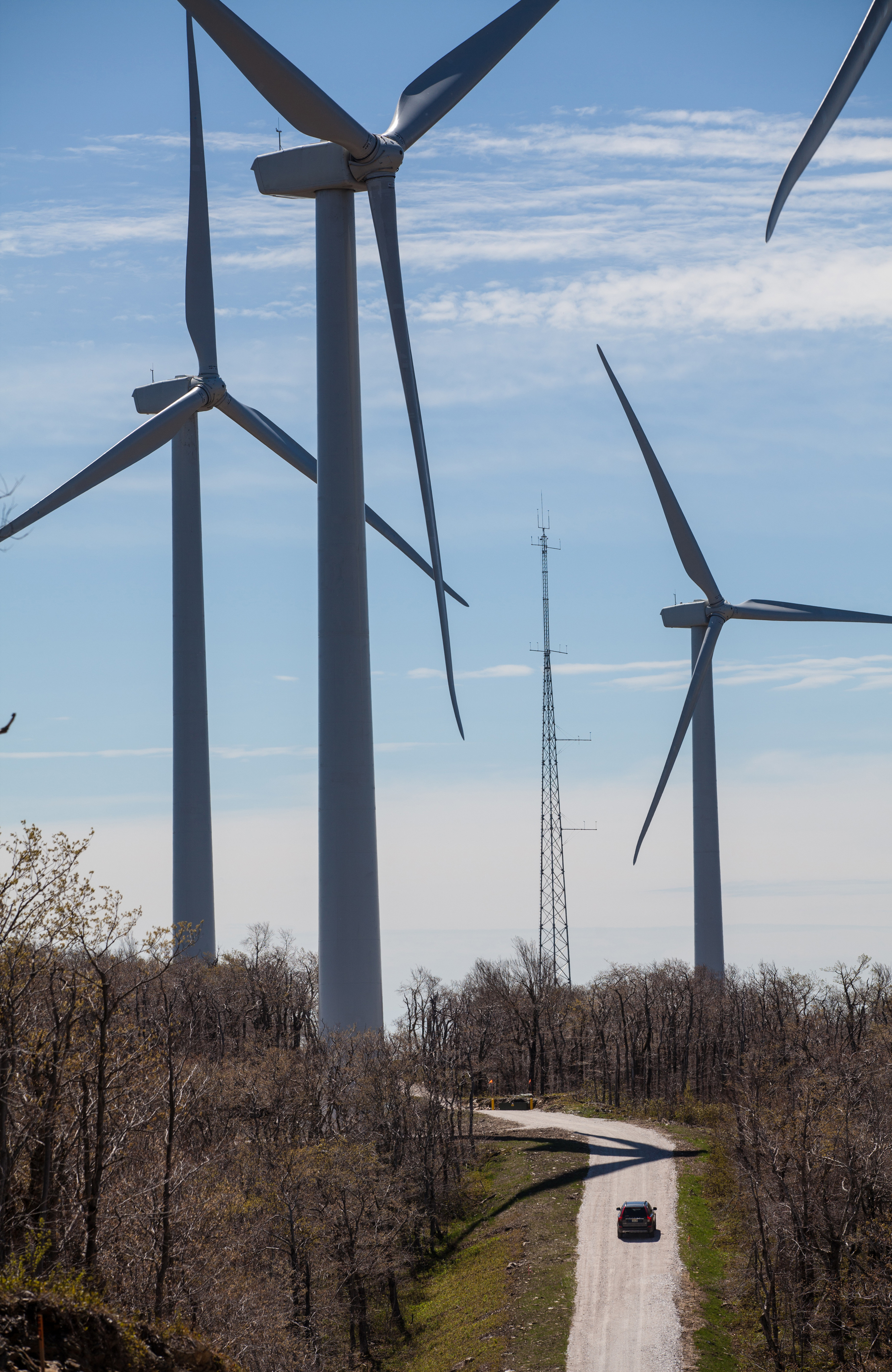 Wind turbines at Hoosac Wind Farm.