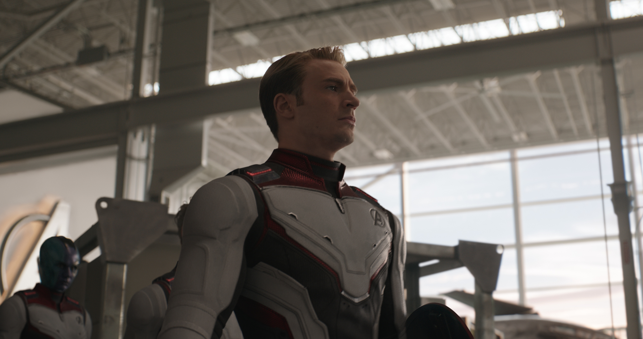 Chris Evans as Captain America/Steve Rogers.