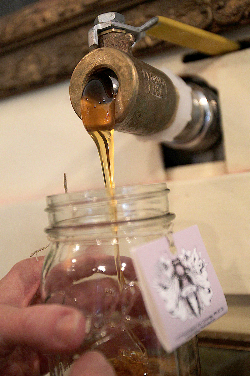 A popular feature at the store is the Honey on Tap.