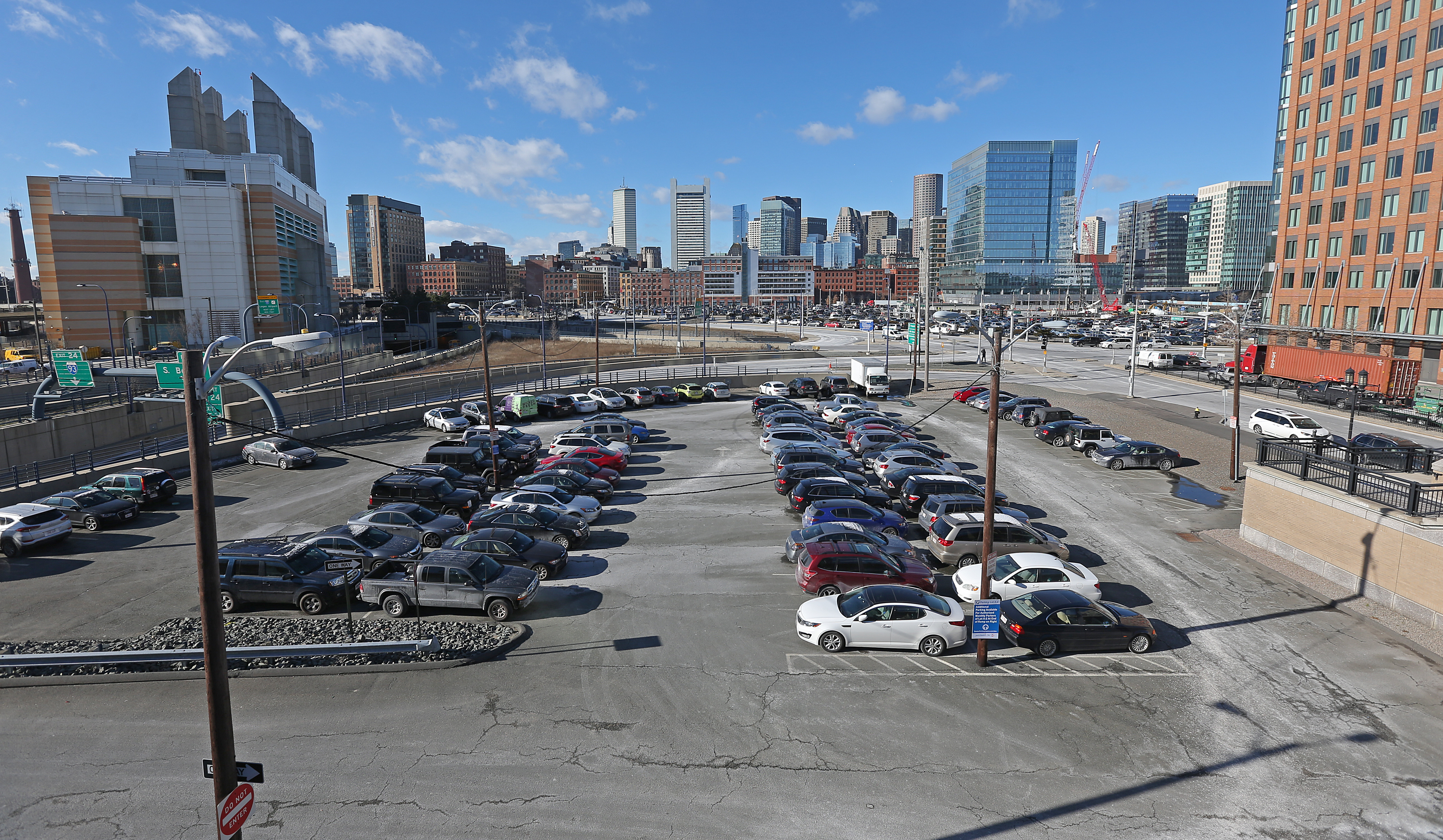 Among the potential sites for the GE headquarters is Massport land near the World Trade Center.