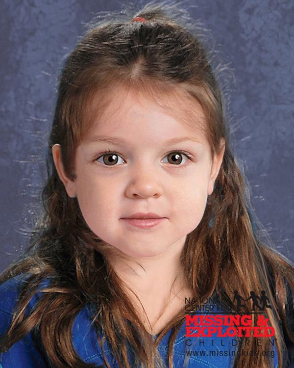 A computer-generated image of a toddler-age girl whose body was found on the western shore of Deer Island.