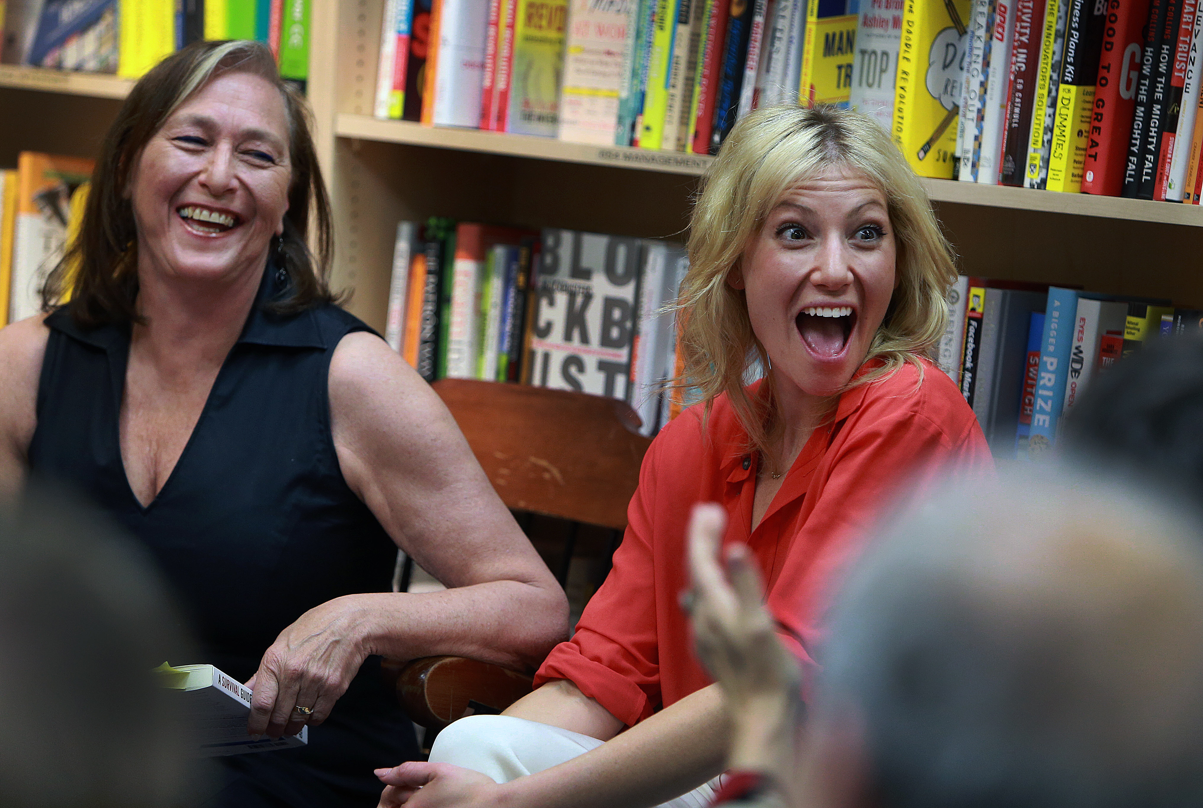 The author was accompanied by her daughter, actress Ari Graynor, for a reading at a Cambridge bookstore in May.