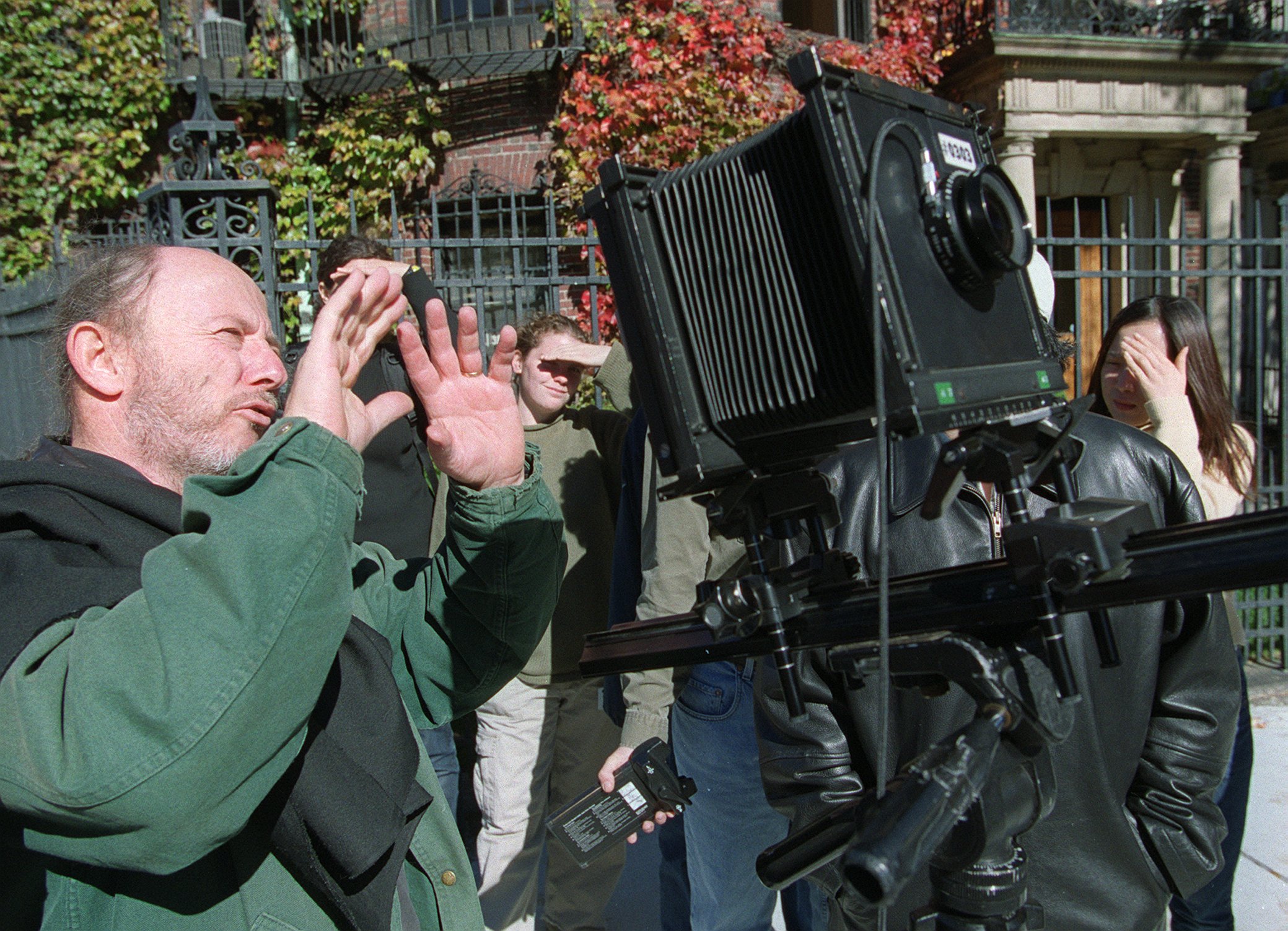 Mr. Akiba offered his class tips on how to use a 4x5 view camera.