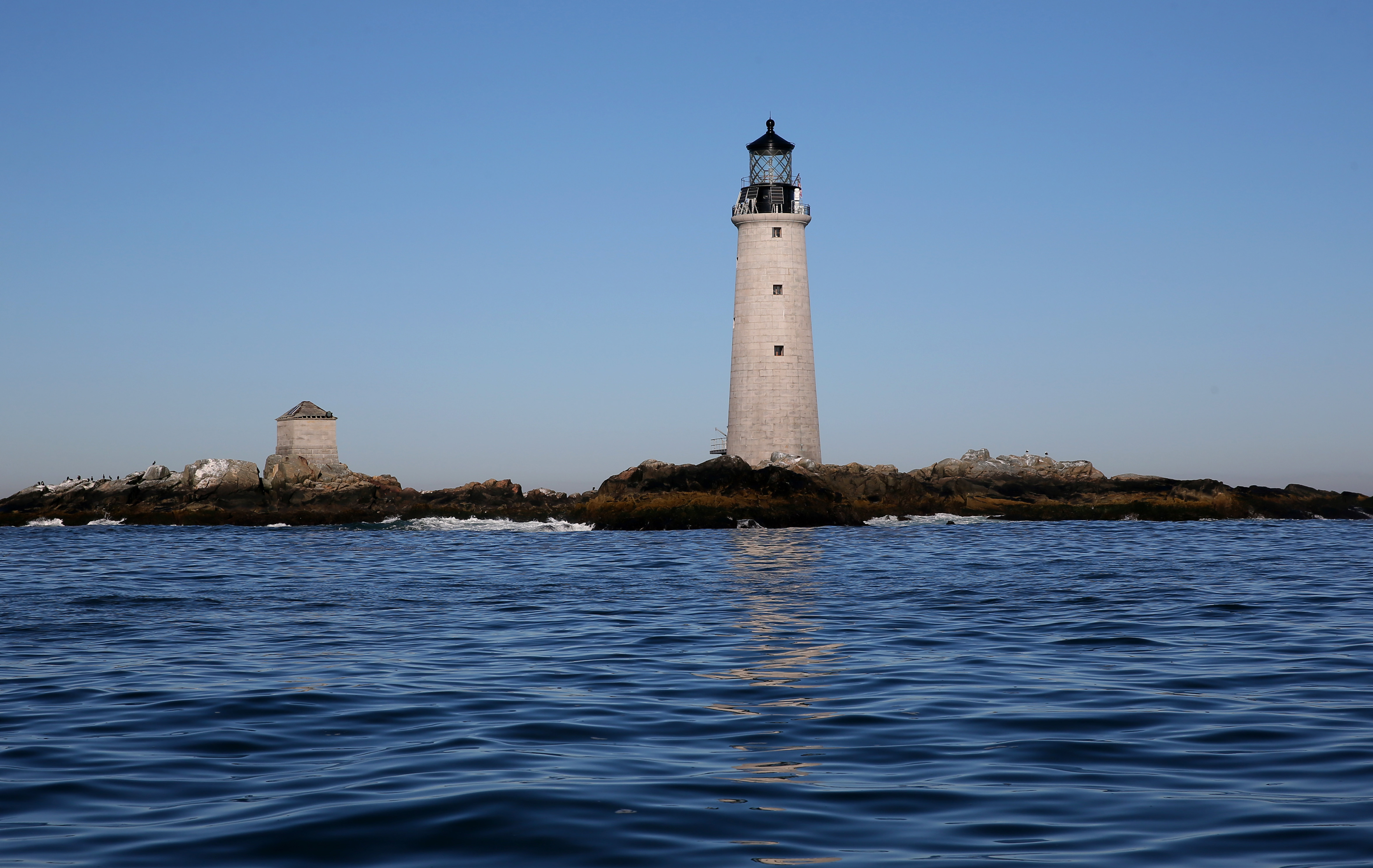 Graves Light as seen from Boston Harbor.