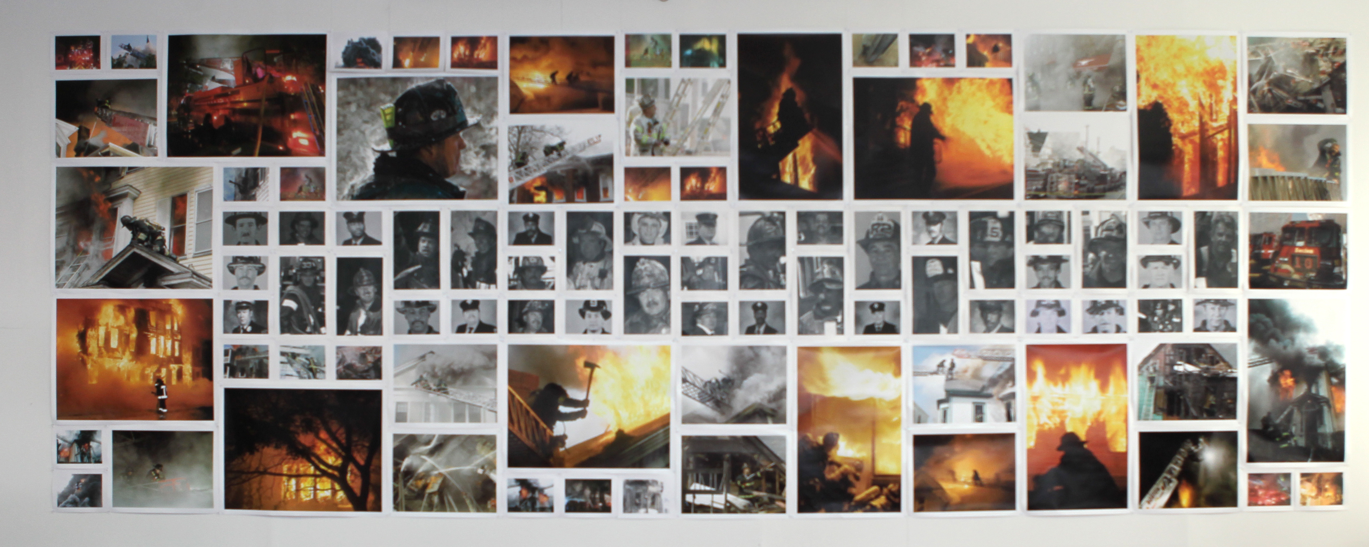 At department headquarters, portraits illustrate the toll cancer has taken on Boston firefighters, who are at risk because of chronic exposure to heat and toxic smoke, officials said.