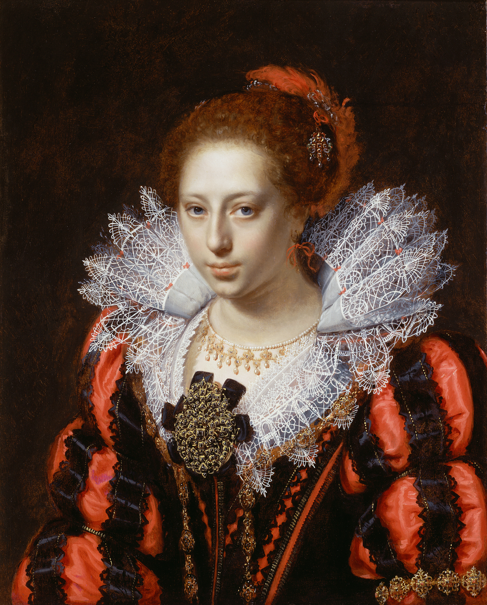 Paulus Moreelse’s “Portrait of a Young Woman.”