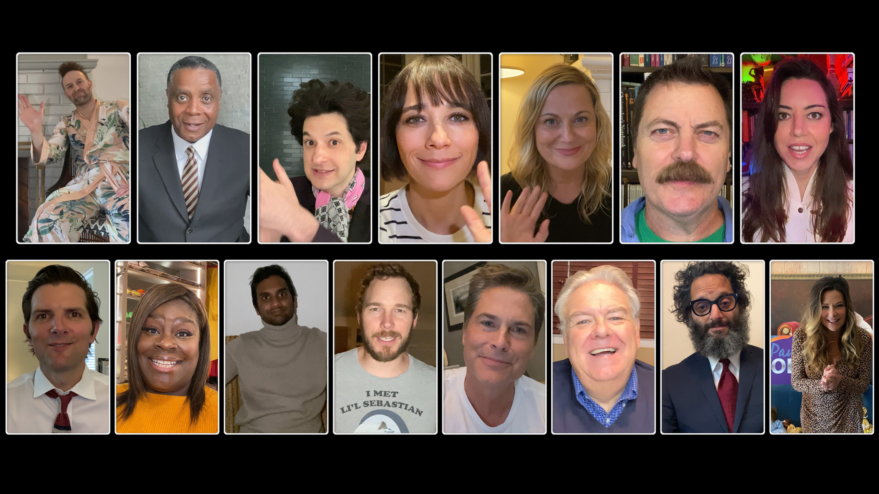 The cast of "Parks and Recreation" virtually reunited in late April.
