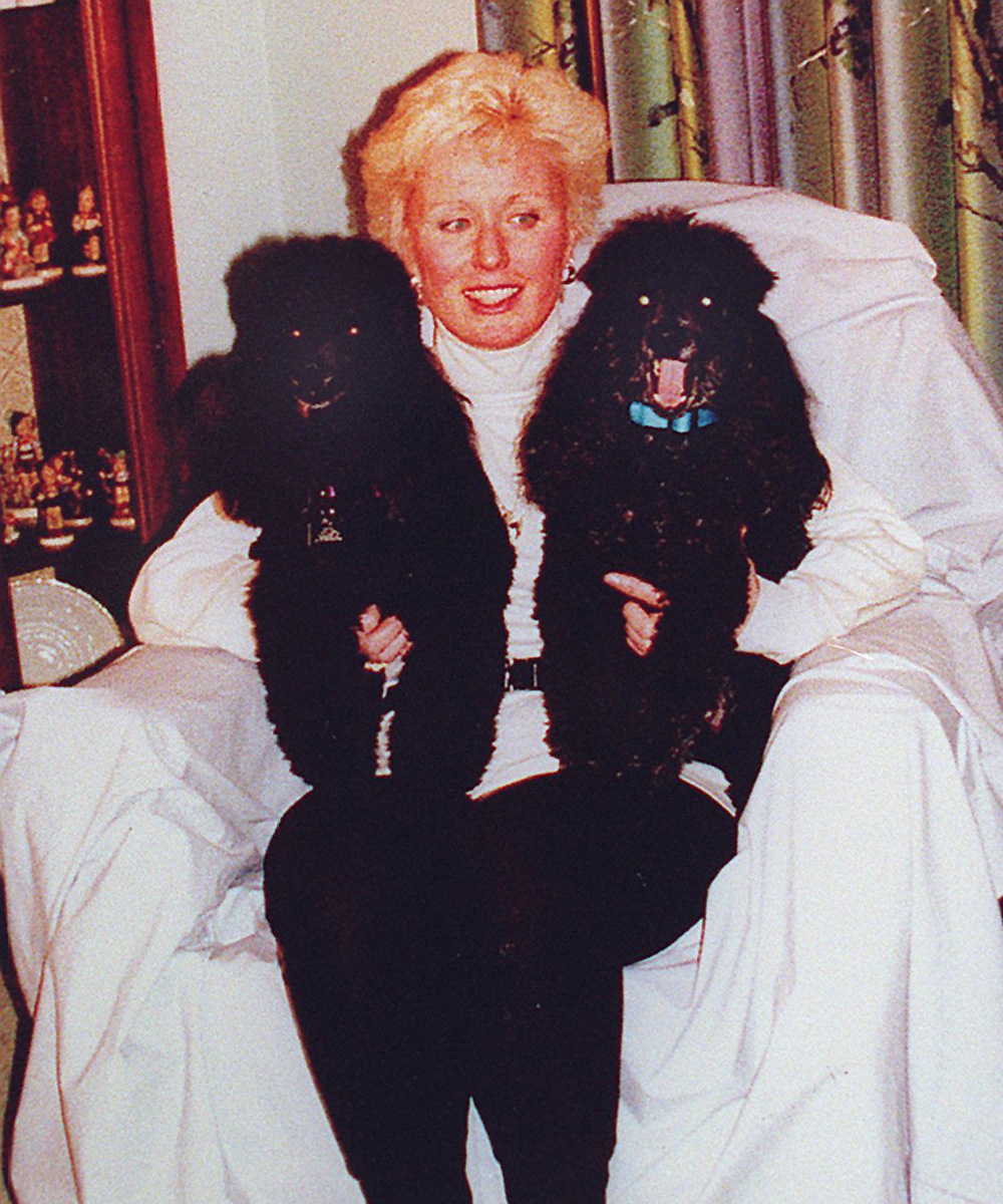 Catherine Greig with her two poodles.