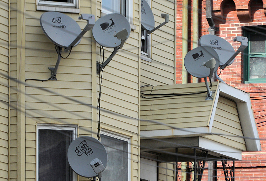Tv Satellite Dish On House