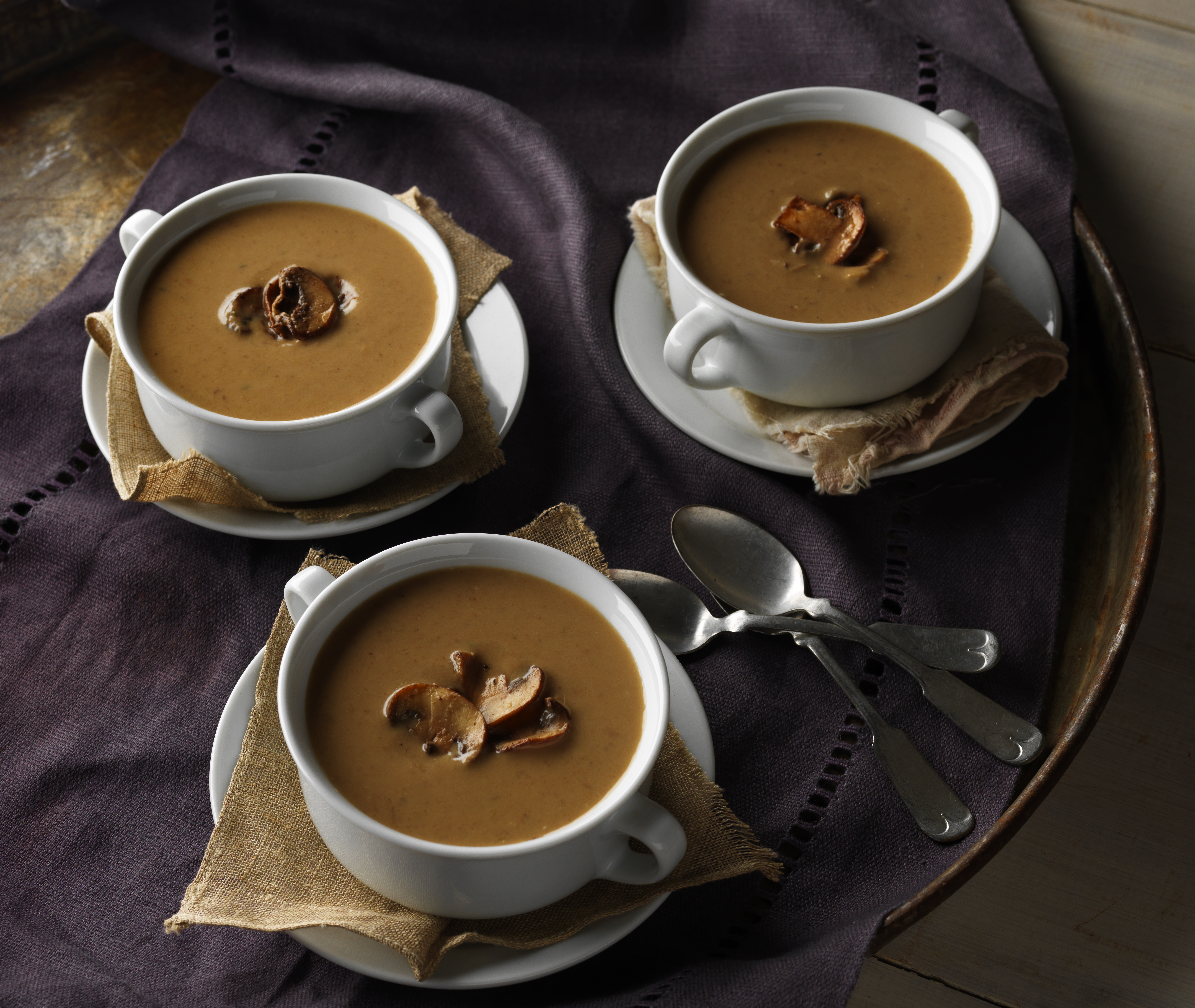 Chestnut and mushroom soup.