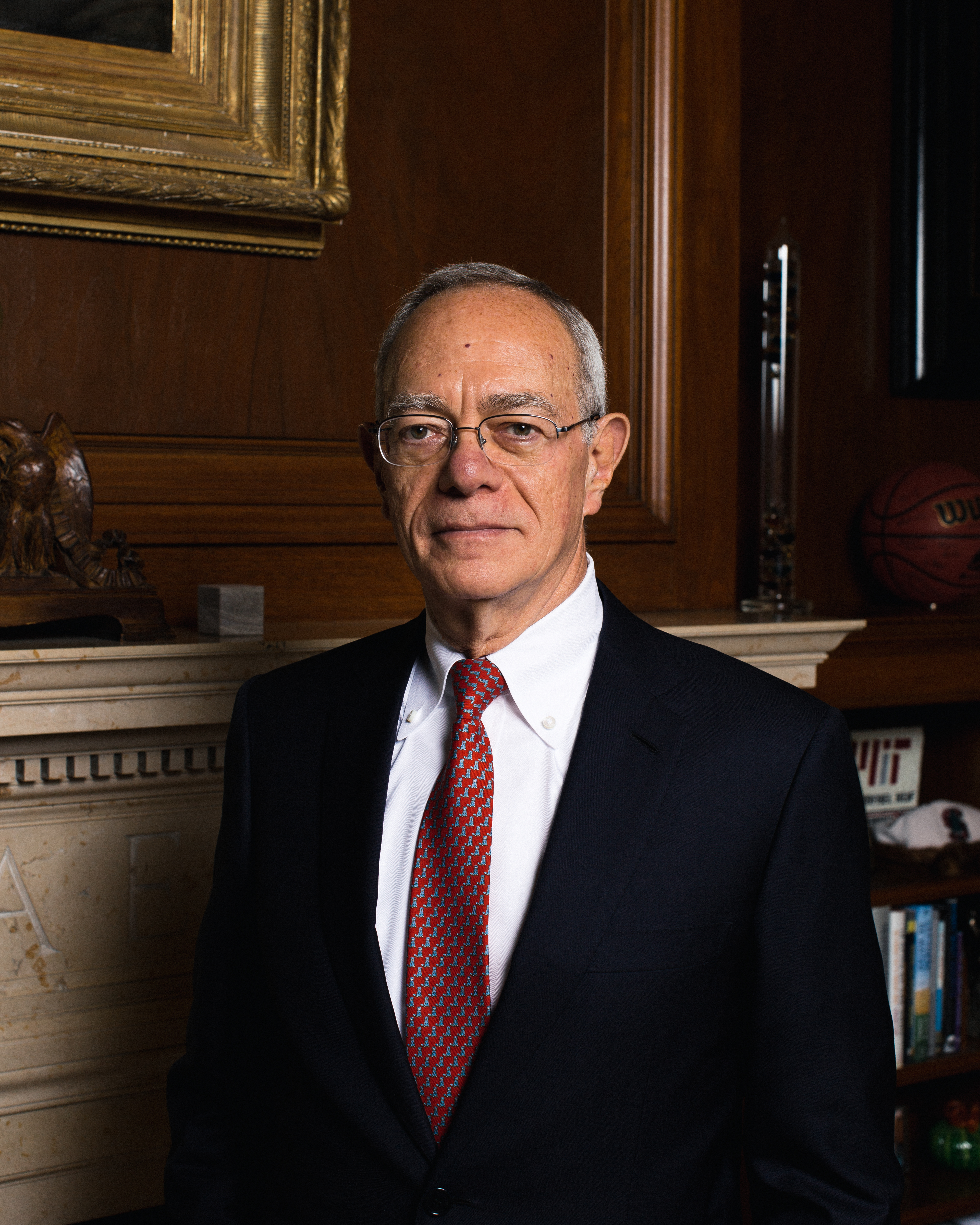 L. Rafael Reif, the president of the Massachusetts Institute of Technology, in his office on campus in Cambridge on Oct. 12, 2018.
