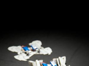 The self-folding crawling robot in three stages