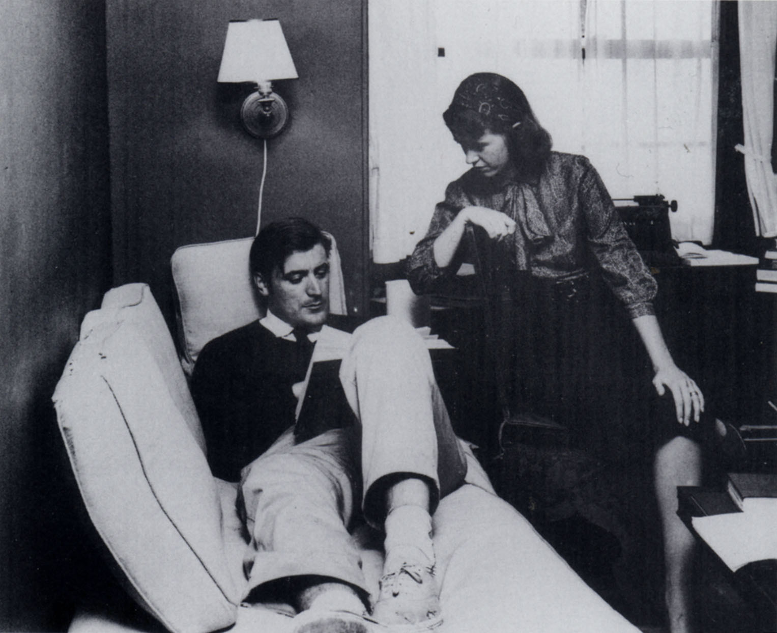 Sylvia Plath and Ted Hughes in 1958.