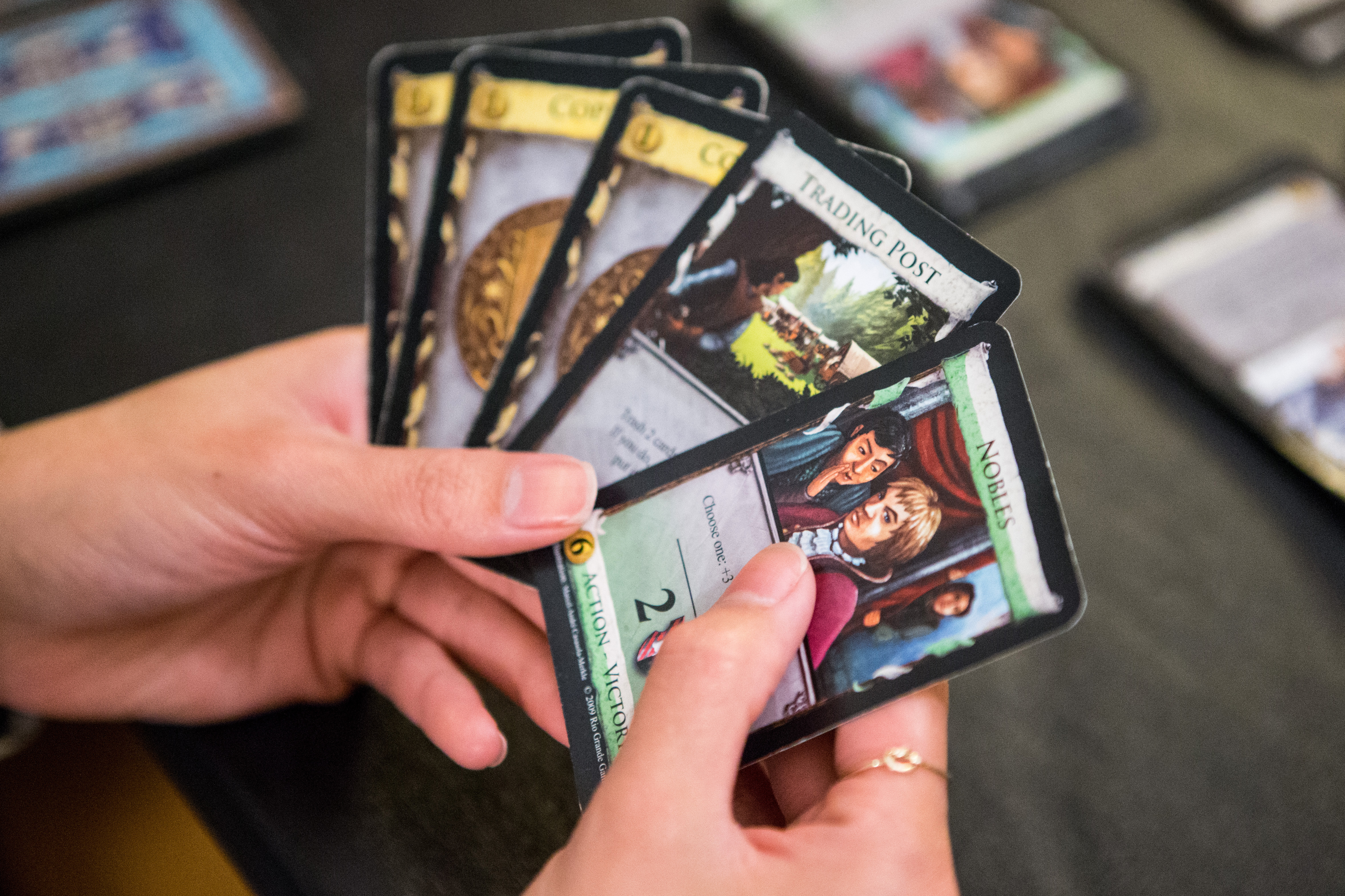 Dominion is one of the games Knight Moves guests can play.