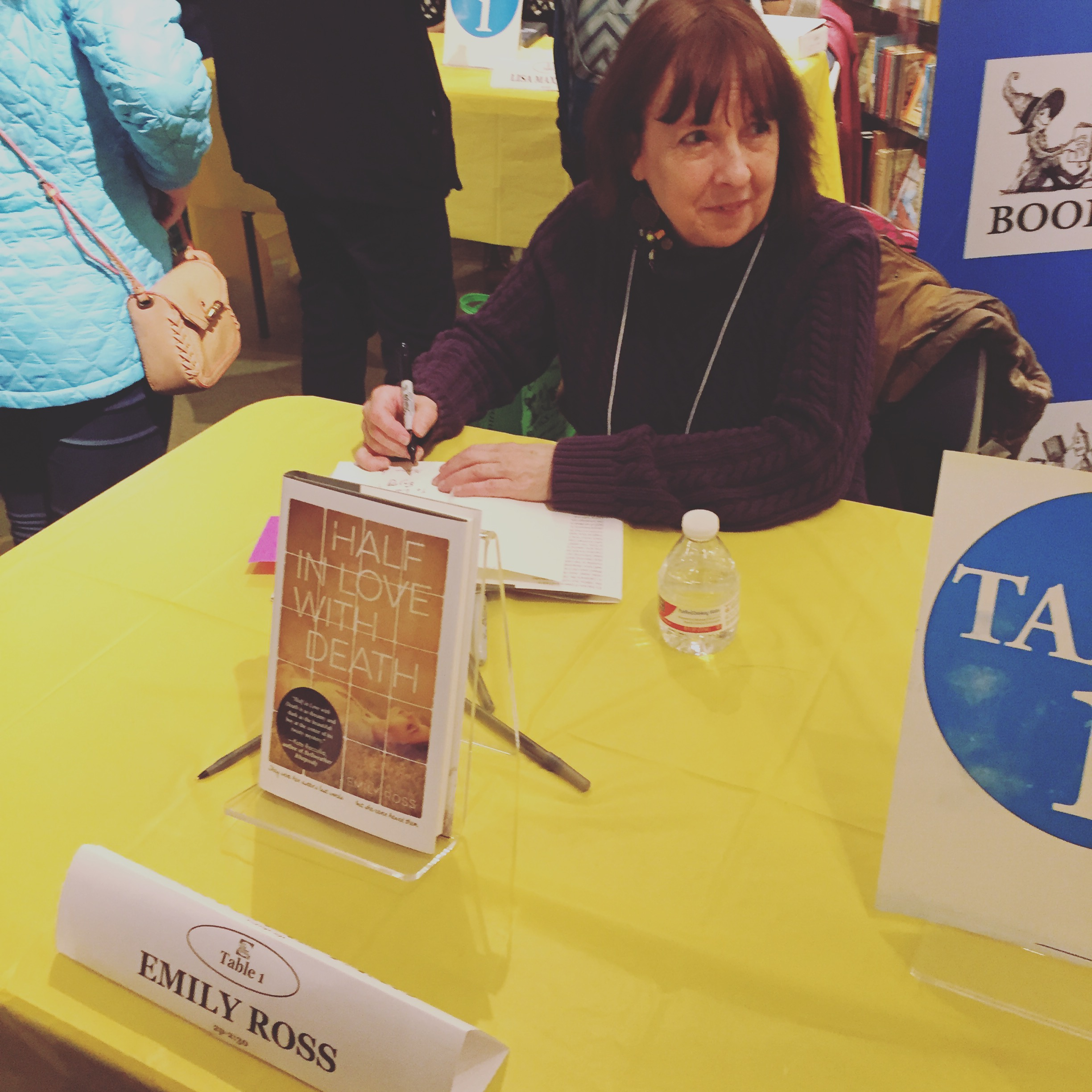 Emily Ross at a book signing.