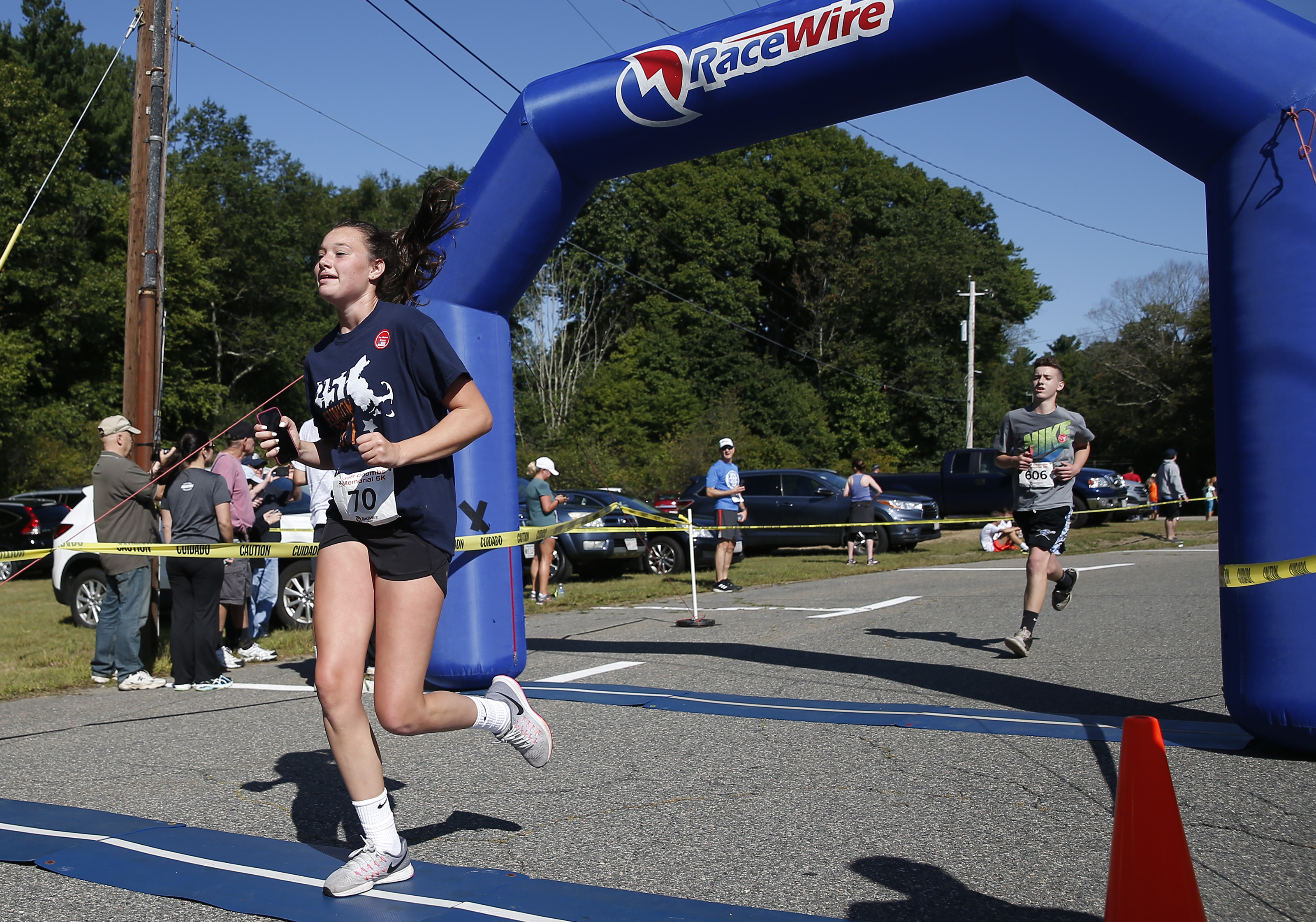 Molly Castle finished the race in honor of Jeff Coombs.
