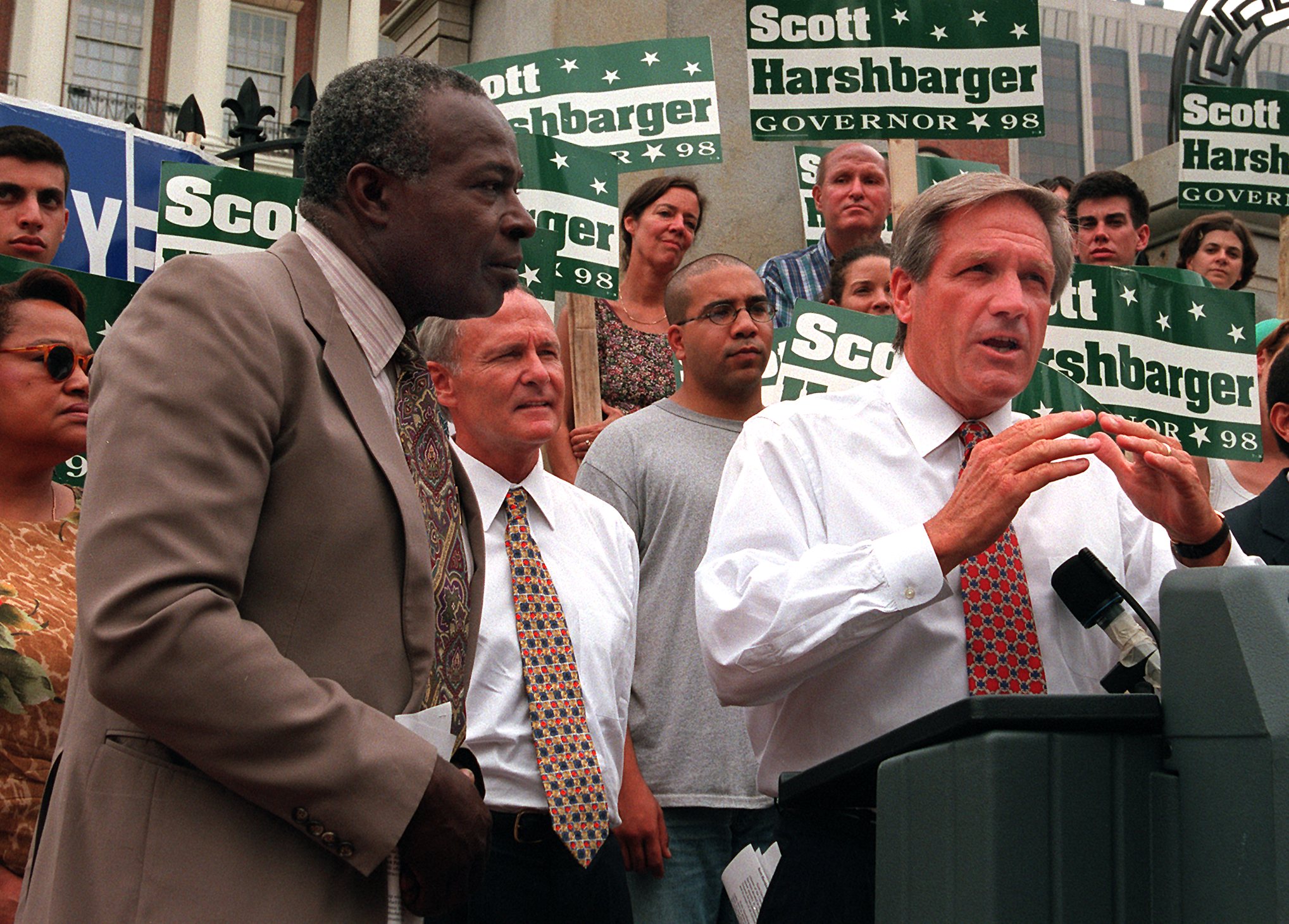 Lloyd King (left) in 1998.