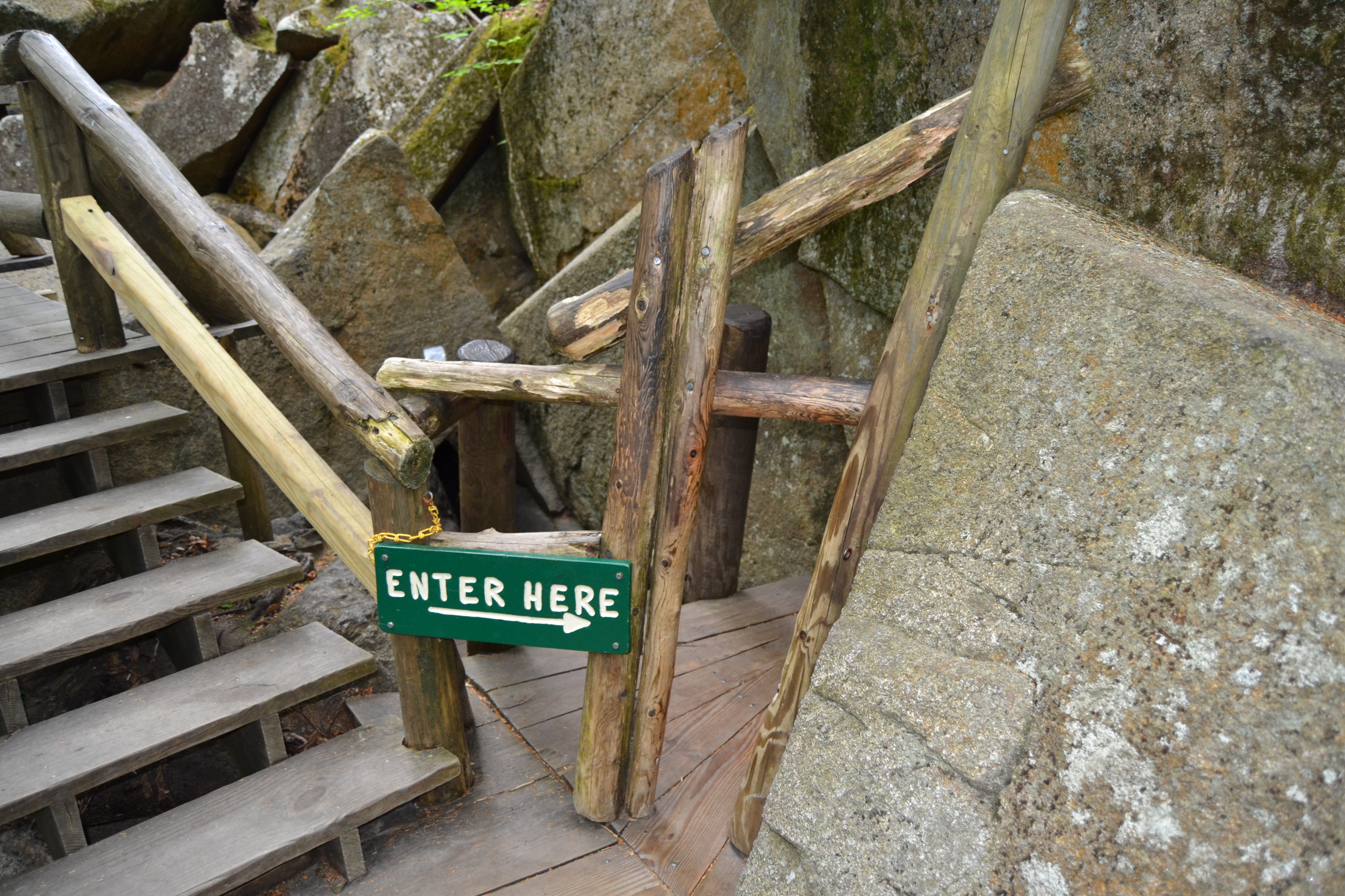 You have to fit through this fence before you can enter the Lemon Squeezer at the Boulder Caves.